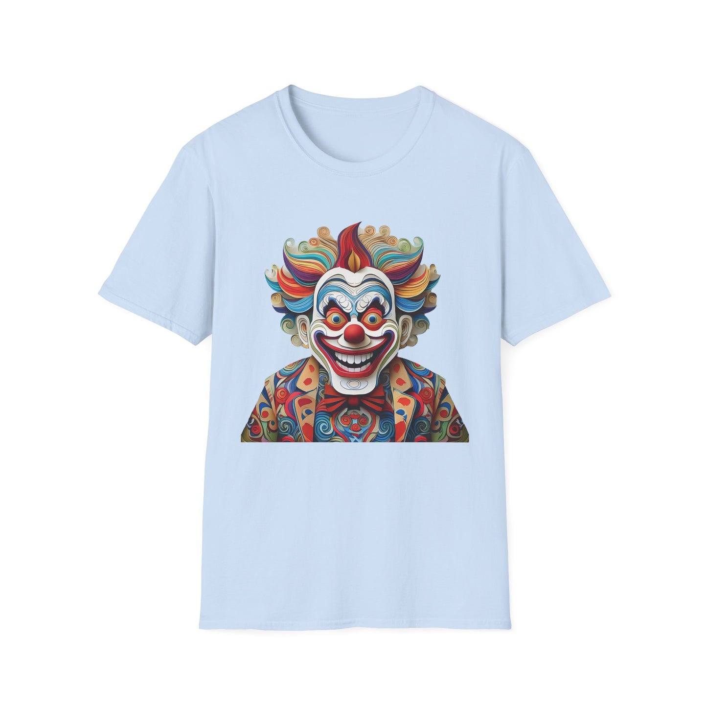 Clown Shirt, T Shirt with Clown, Funny Man Shirt, Tee Shirt with Funny Man, Circus Shirt, Shirt with Circus, Scary Man Shirt, Shirt with Scary Man