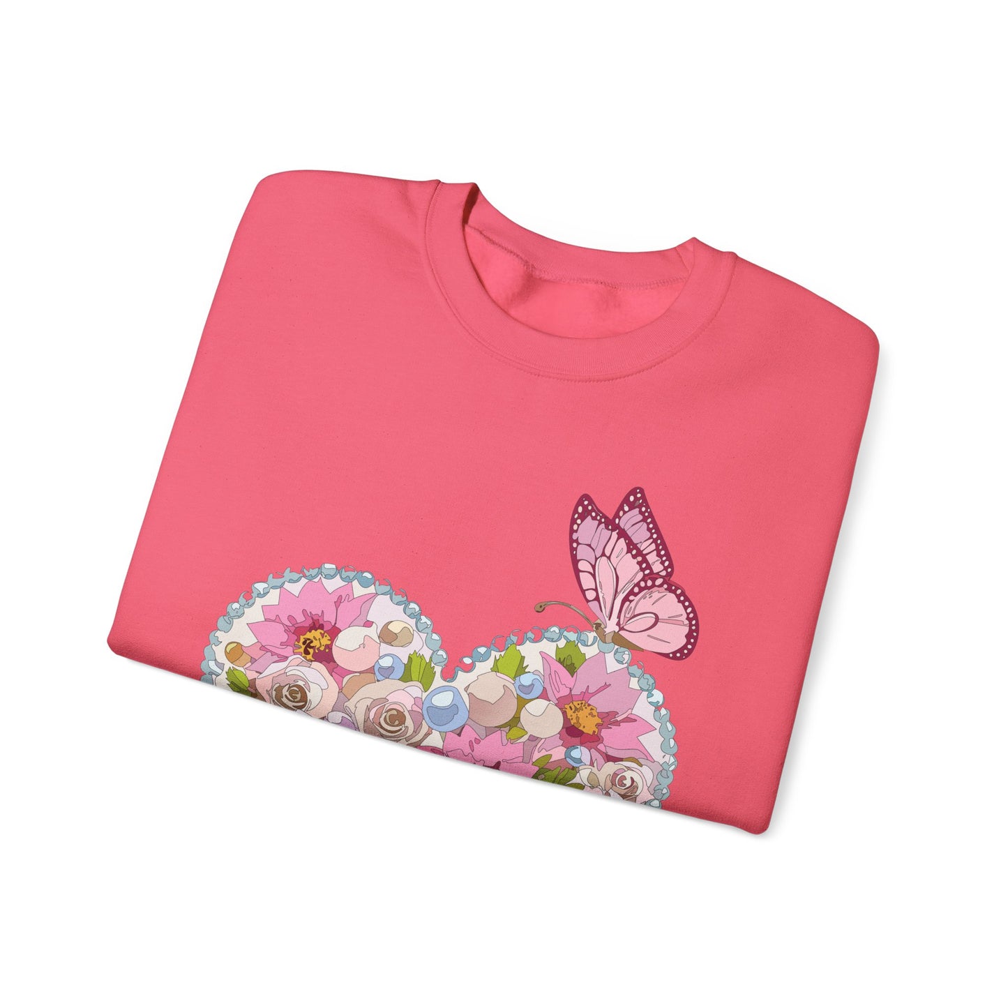 Floral Heart Sweatshirt, Floral Love Sweatshirt, Valentine's Day Sweatshirt, Heart Floral Sweatshirt