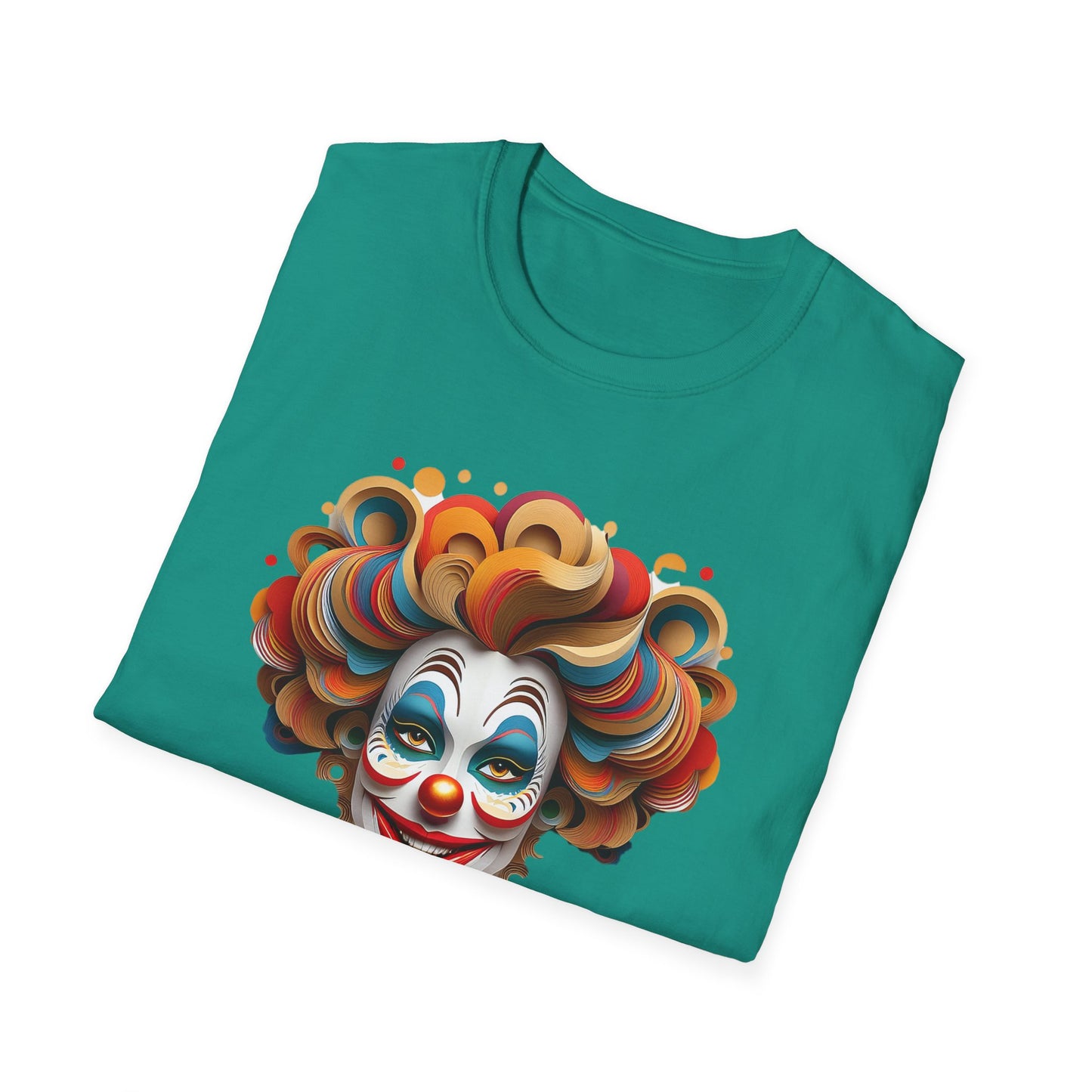 Clown Shirt, T Shirt with Clown, Funny Man Shirt, Tee Shirt with Funny Man, Circus Shirt, Shirt with Circus, Scary Man Shirt, Shirt with Scary Man
