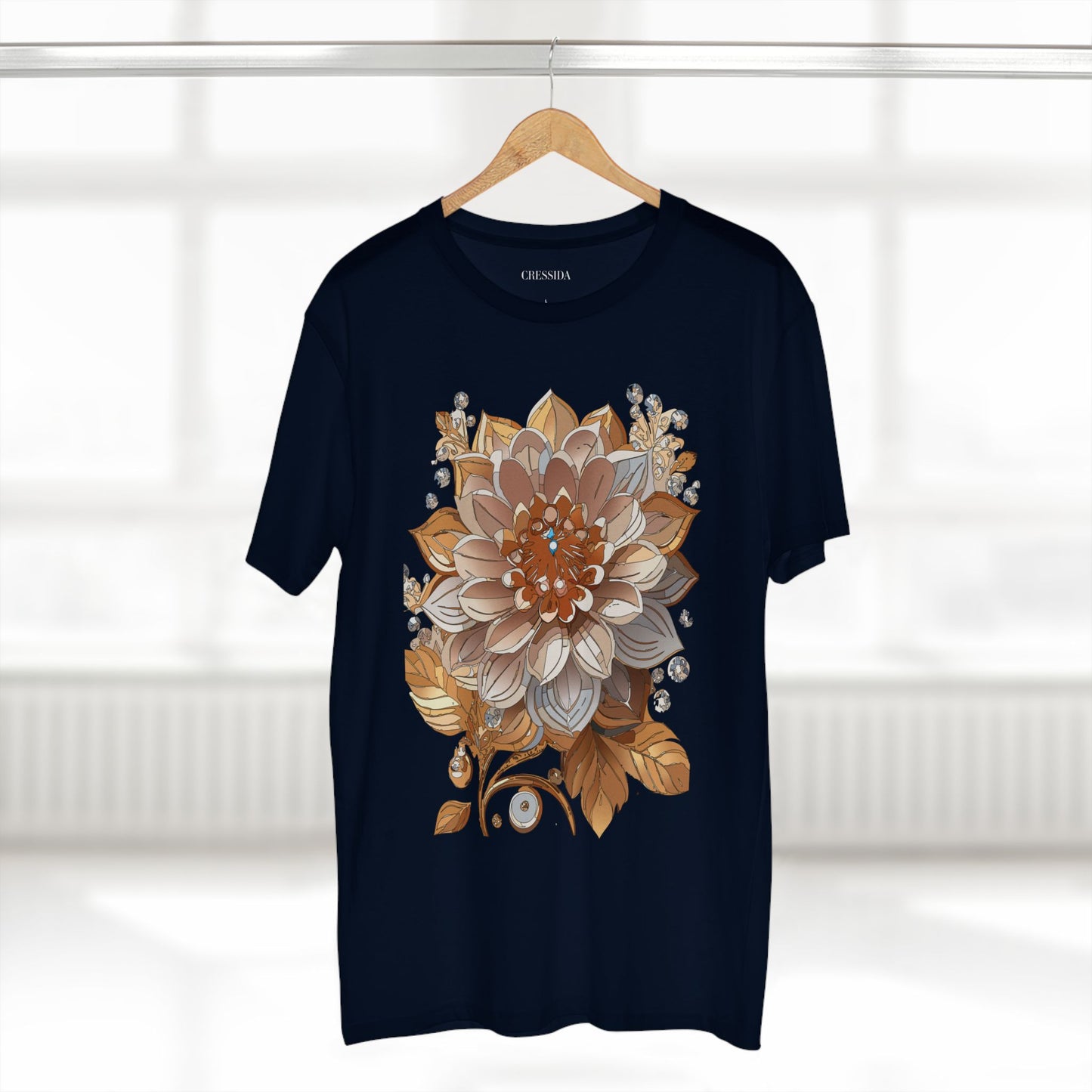 Floral Shirt, Shirt with Flower, Tee Shirt with Antique Flower