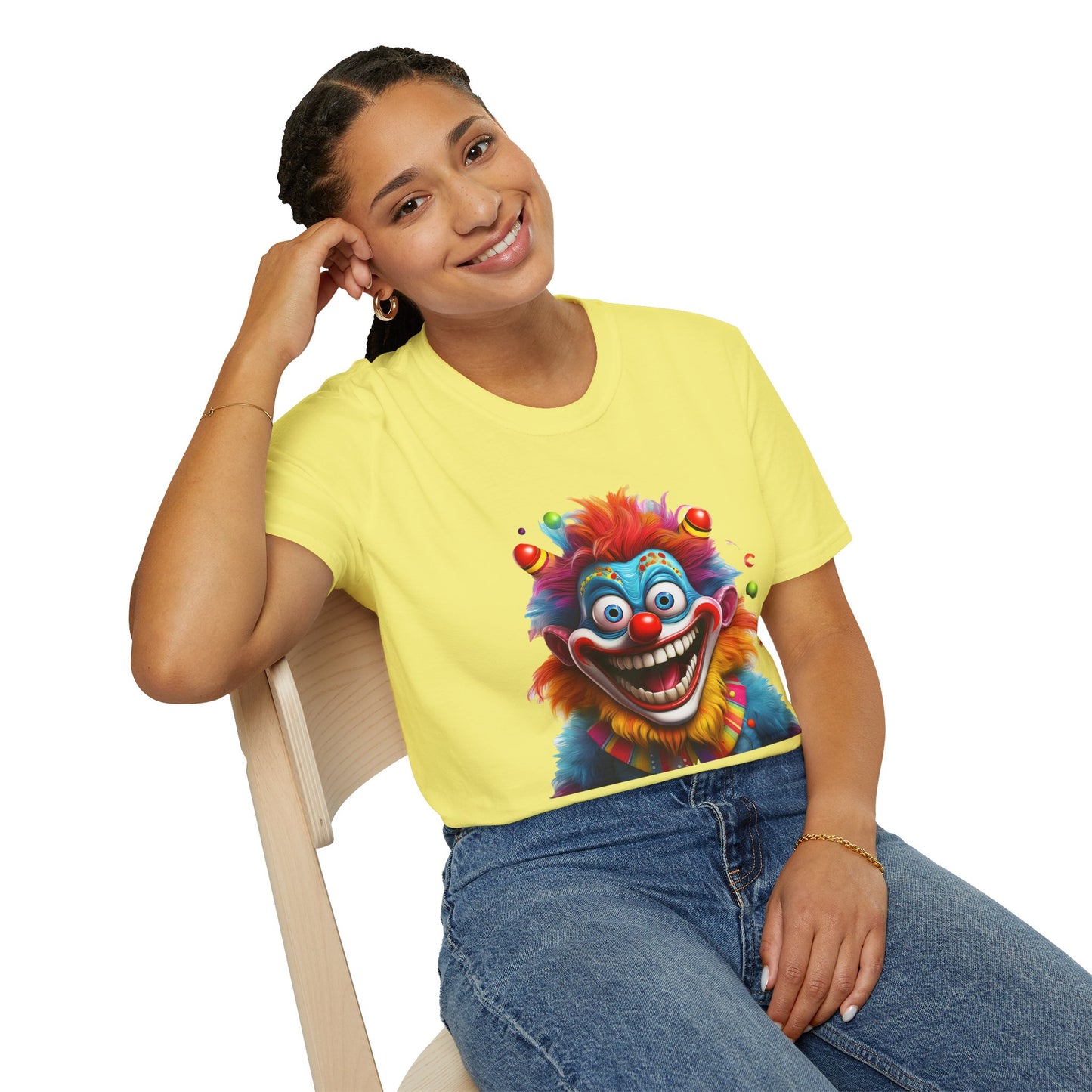Clown Shirt, T Shirt with Clown, Funny Man Shirt, Tee Shirt with Funny Man, Circus Shirt, Shirt with Circus, Scary Man Shirt, Shirt with Scary Man