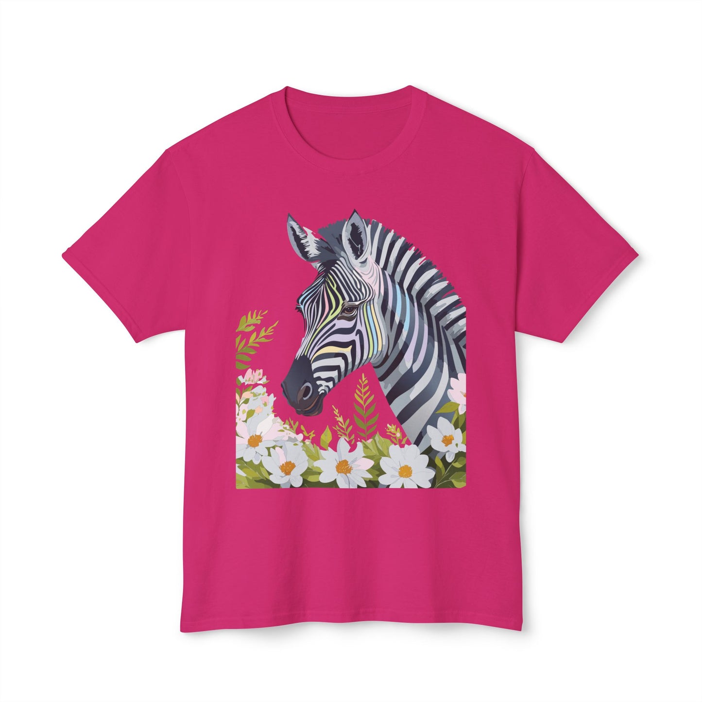 Zebra T-Shirt, Vintage Zebra Tee, Floral Tees, Zebra Art Design Shirt, Tee Shirt with Zebra 7