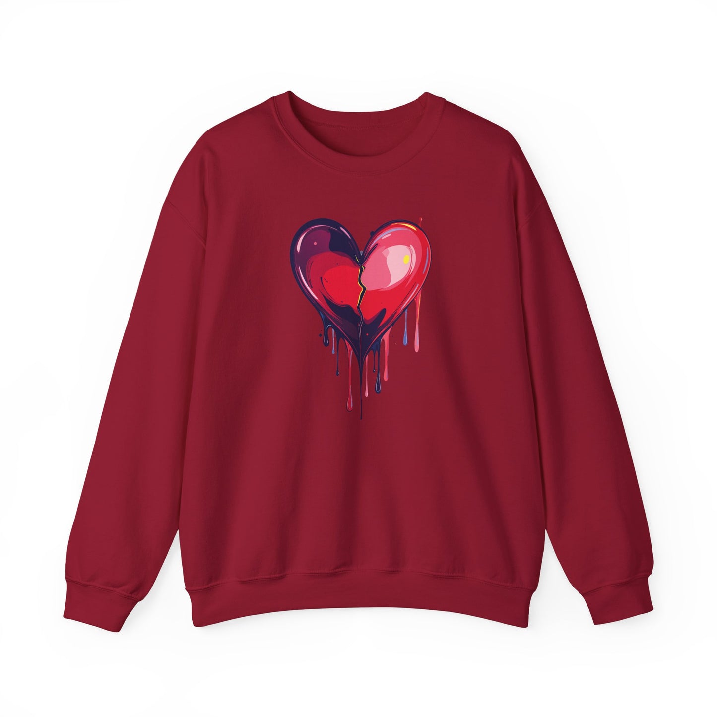 Big Red Heart Sweatshirt, Floral Red Heart Sweatshirt, Floral Love Sweatshirt, Valentine's Day Sweatshirt, Heart Floral Sweatshirt 118