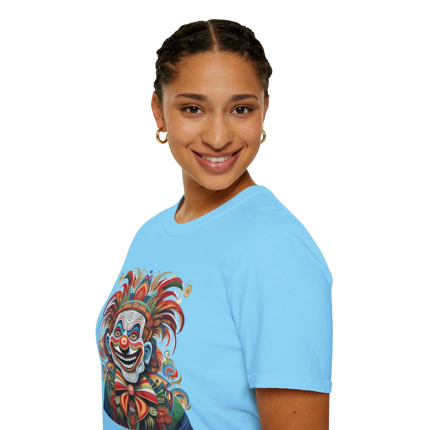 Clown Shirt, T Shirt with Clown, Funny Man Shirt, Tee Shirt with Funny Man, Circus Shirt, Shirt with Circus, Scary Man Shirt, Shirt with Scary Man