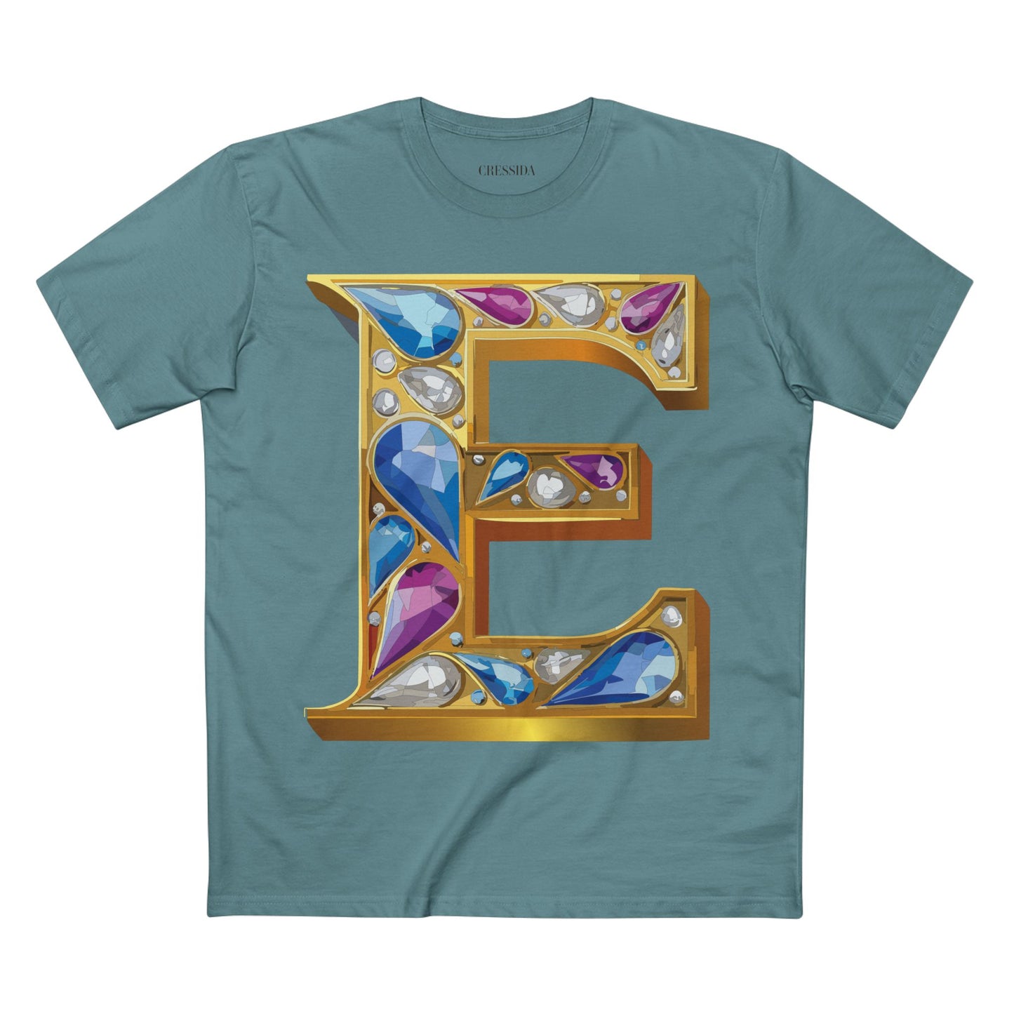 Letter Shirt, Shirt with Letters, Tee Shirt with Gold Letters