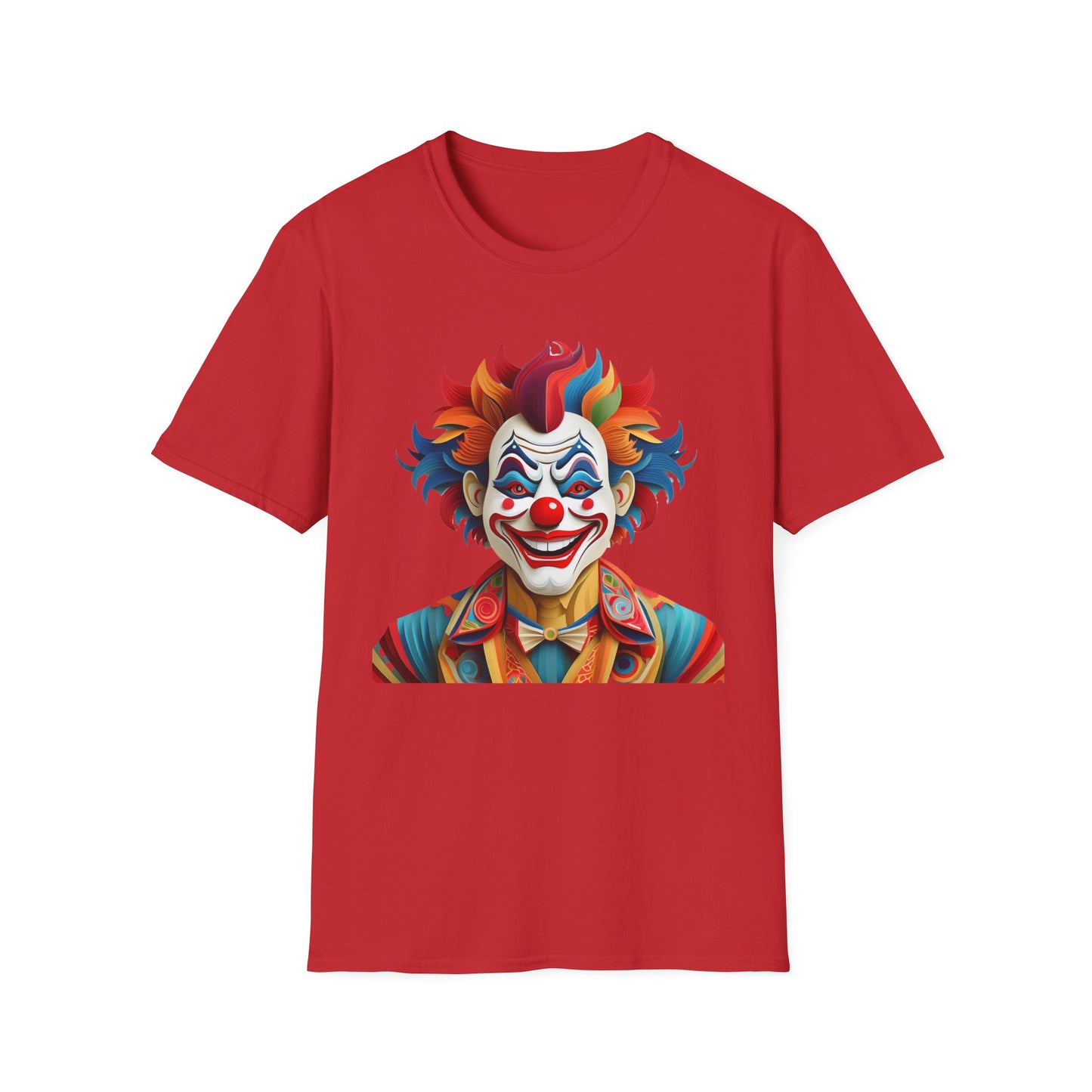 Clown Shirt, T Shirt with Clown, Funny Man Shirt, Tee Shirt with Funny Man, Circus Shirt, Shirt with Circus, Scary Man Shirt, Shirt with Scary Man