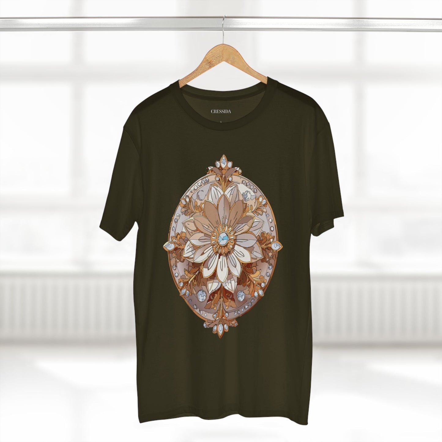 Floral Shirt, Shirt with Flower, Tee Shirt with Antique Flower