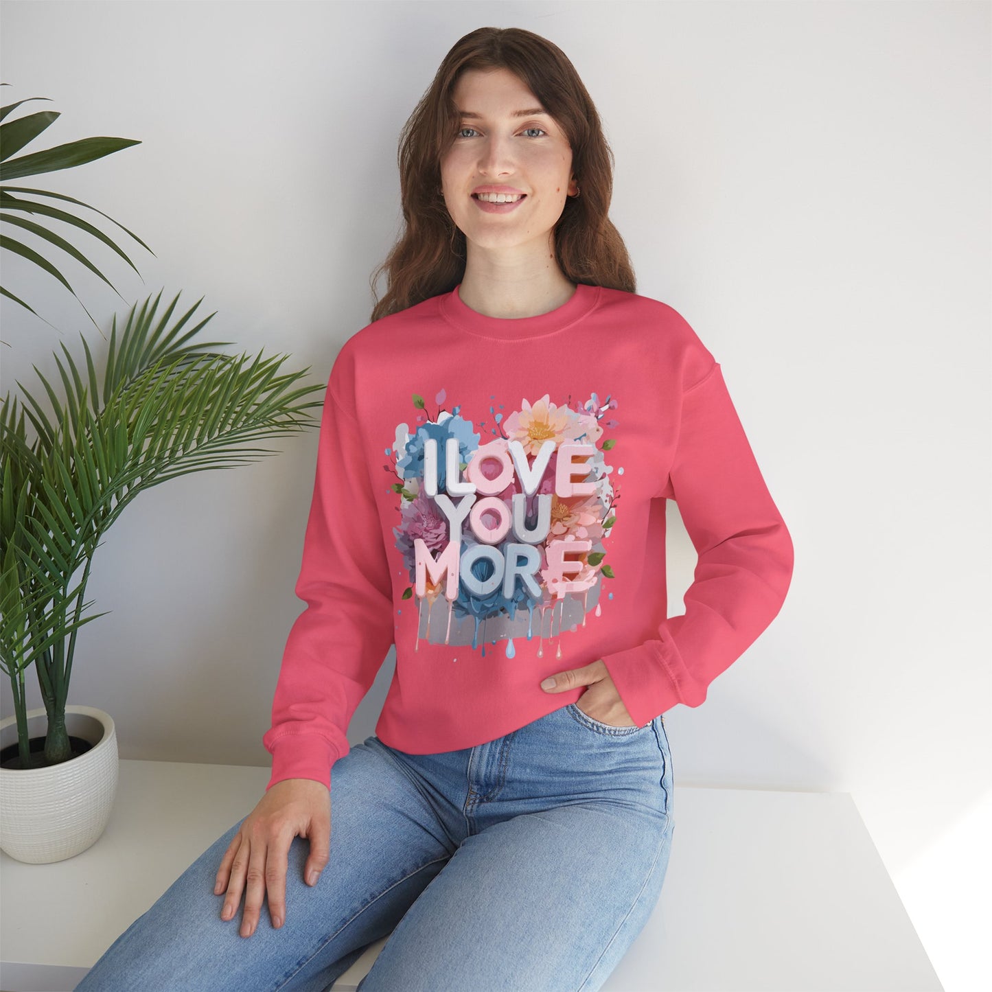 Floral Love Sweatshirt, Valentine's Day Sweatshirt, Love Flower Sweatshirt