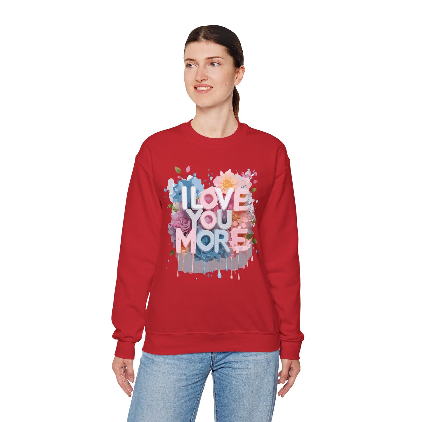 Floral Love Sweatshirt, Valentine's Day Sweatshirt, Love Flower Sweatshirt