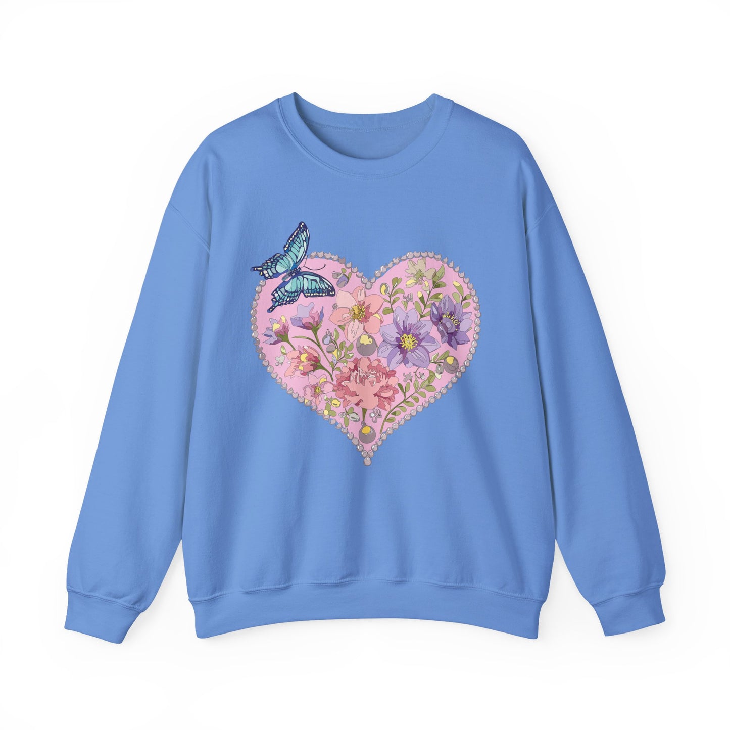 Floral Heart Sweatshirt, Floral Love Sweatshirt, Valentine's Day Sweatshirt, Heart Floral Sweatshirt