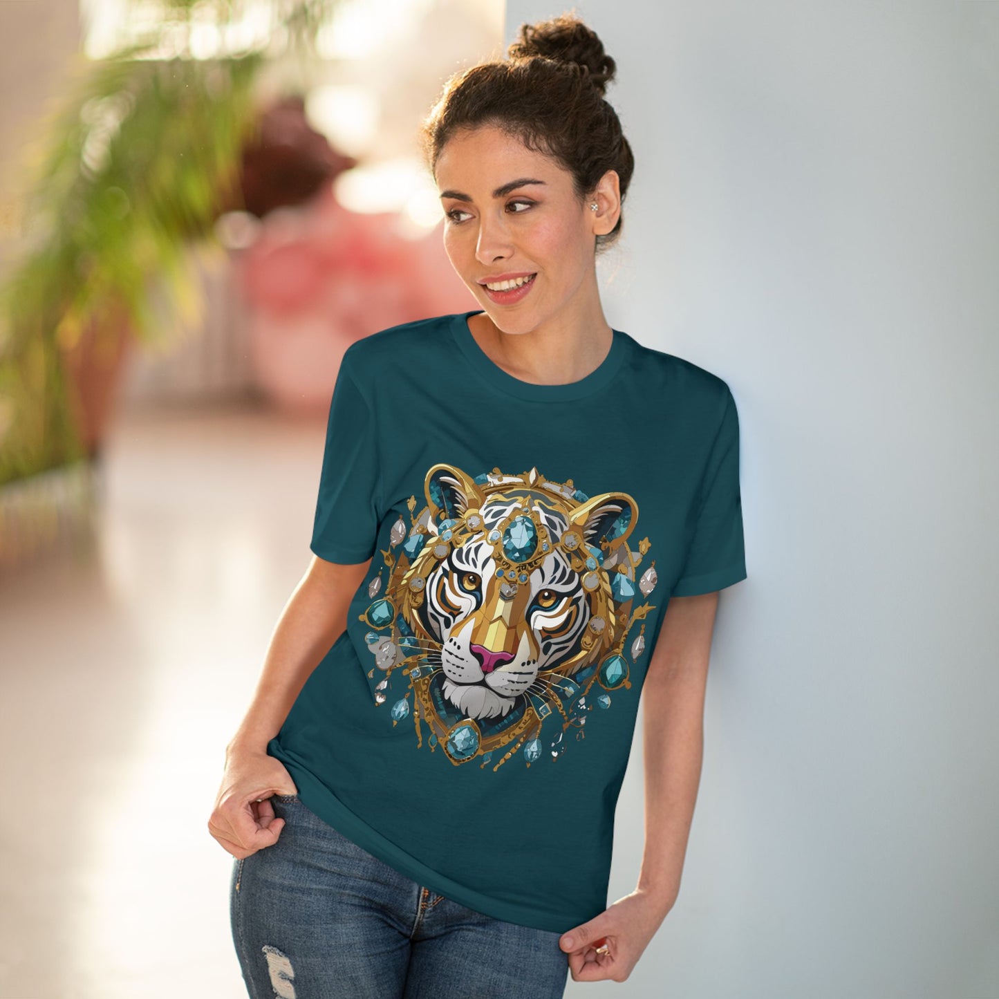 Organic T-shirt with Animals - Tiger