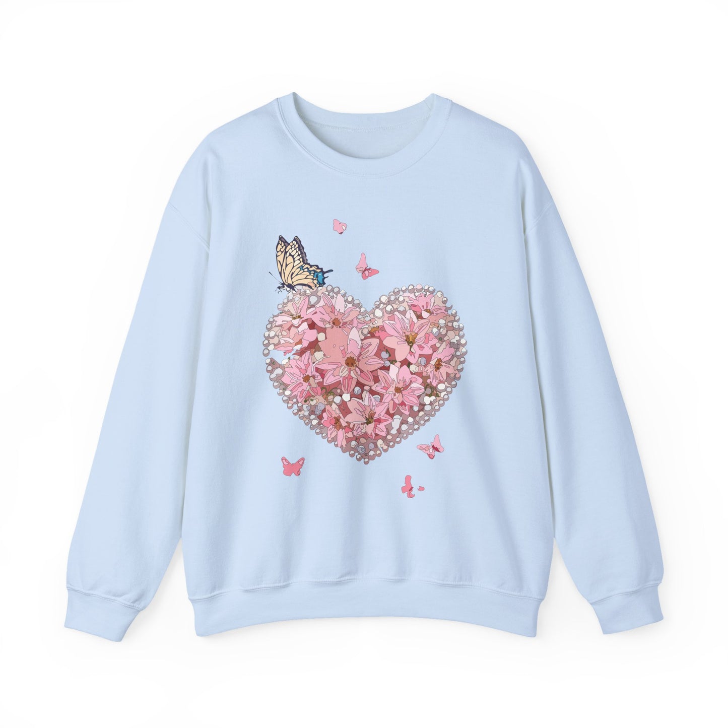 Floral Heart Sweatshirt, Floral Love Sweatshirt, Valentine's Day Sweatshirt, Heart Floral Sweatshirt