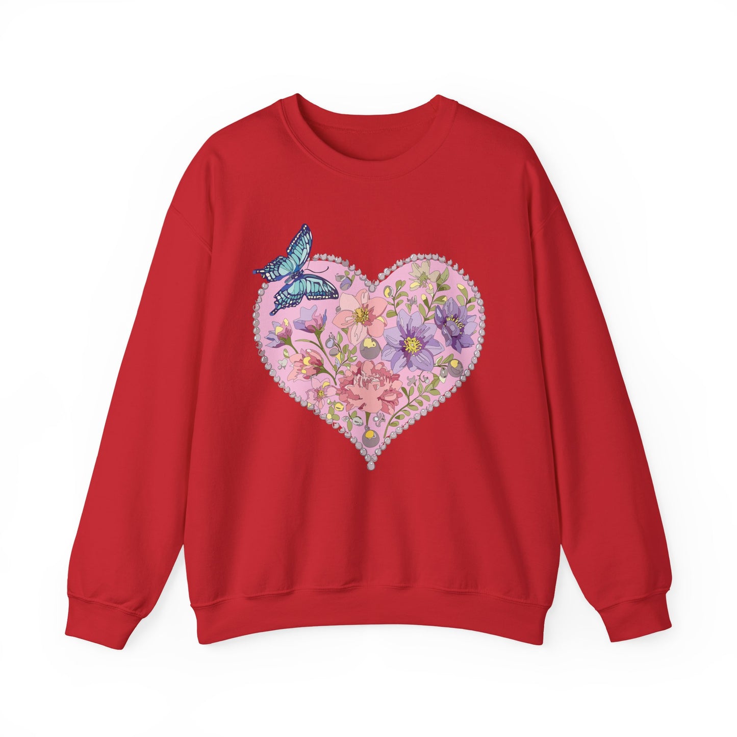 Floral Heart Sweatshirt, Floral Love Sweatshirt, Valentine's Day Sweatshirt, Heart Floral Sweatshirt