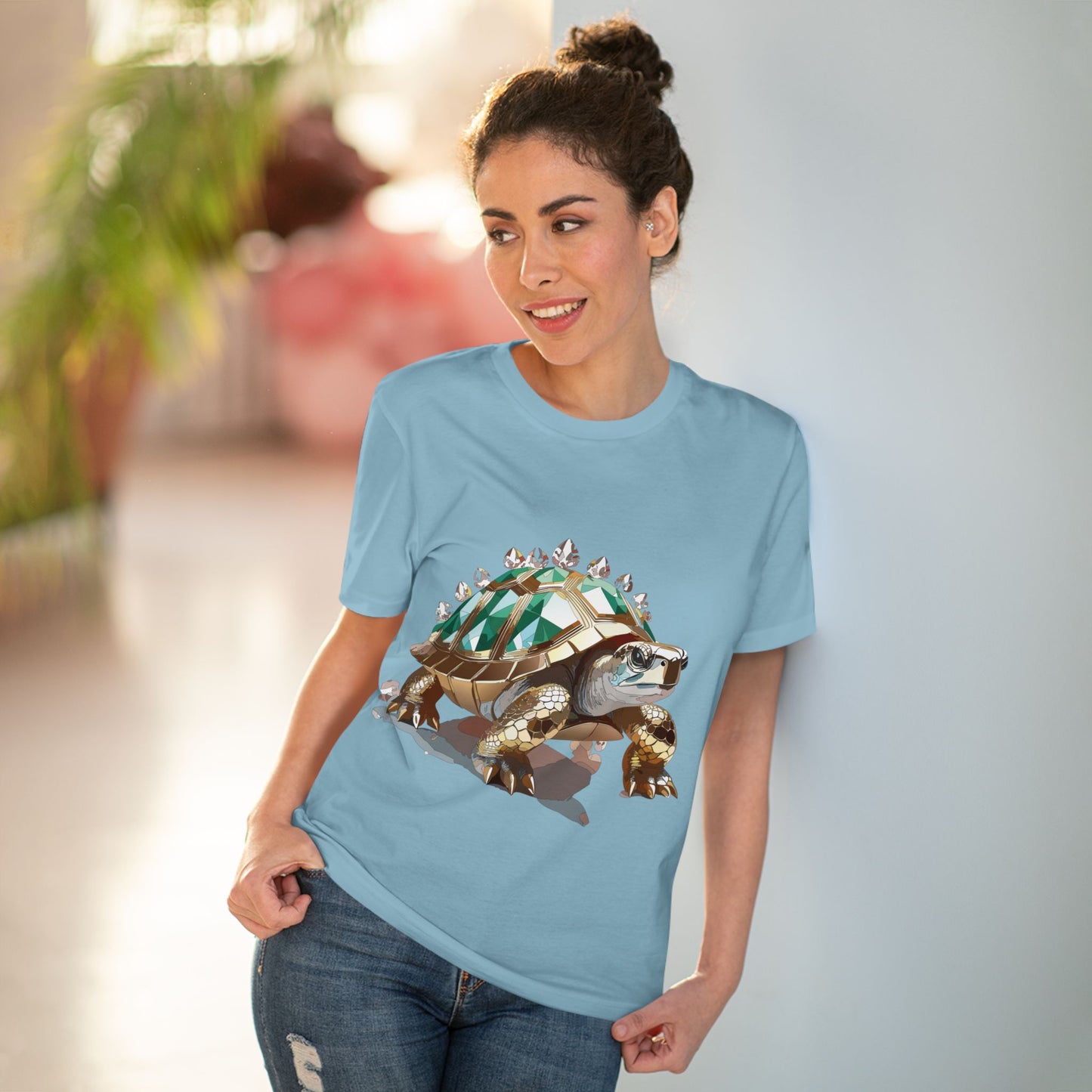 Organic T-shirt with Animals - Turtle