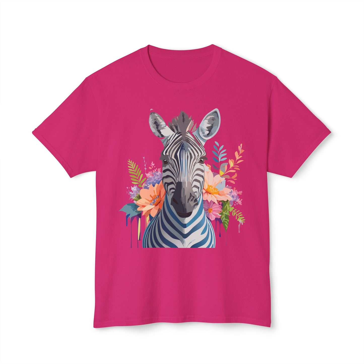 Zebra T-Shirt, Vintage Zebra Tee, Floral Tees, Zebra Art Design Shirt, Tee Shirt with Zebra 5
