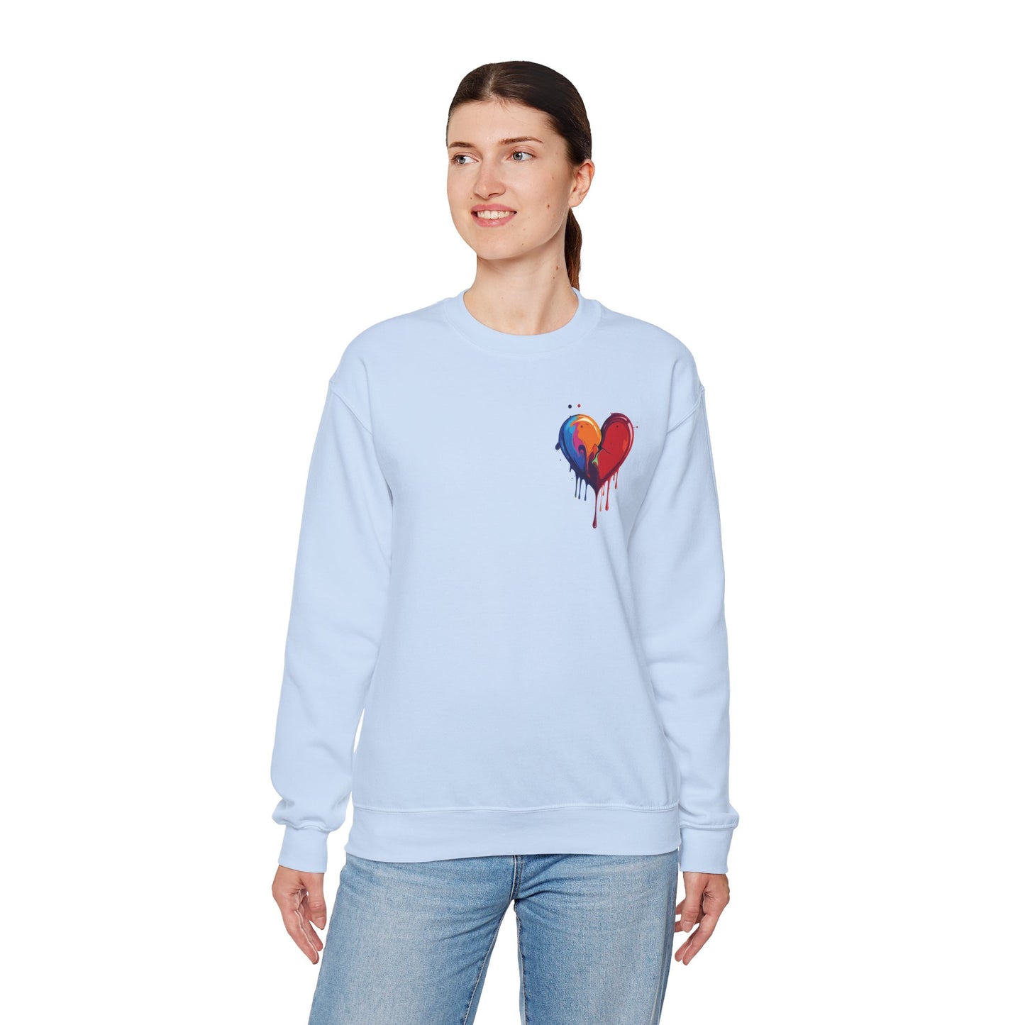 Small Bleeding Heart Sweatshirt, Small Heart Sweatshirt, Valentine's Day Sweatshirt, Heart Sweatshirt 117