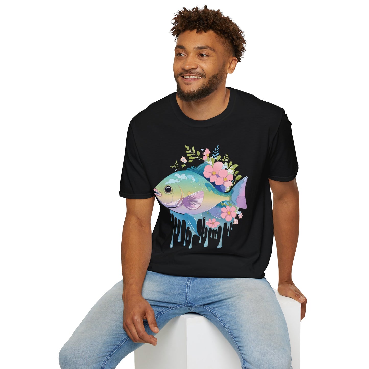Fish Art Design Shirt, T Shirt with Fish, Graphic Shirt, Tee Shirt with Graphic Design, Shirt with Fish Graphic Art
