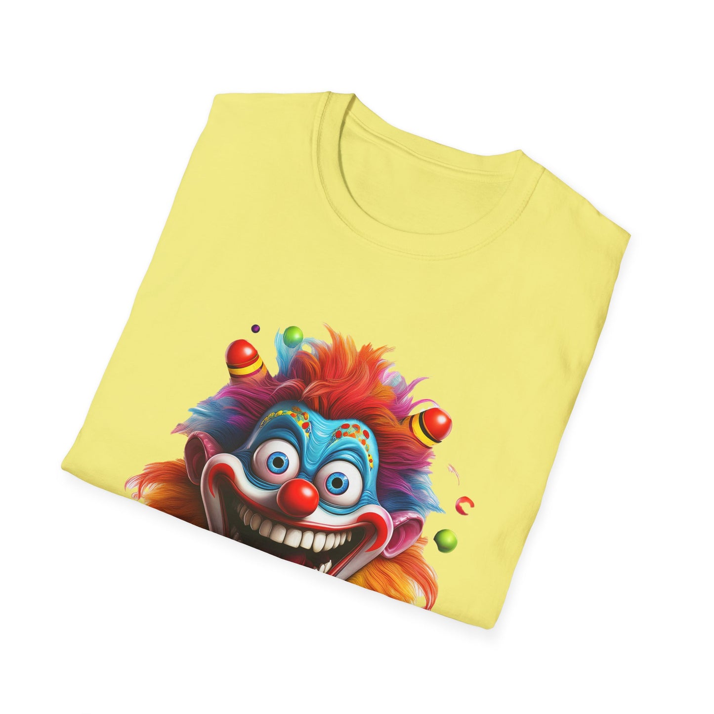 Clown Shirt, T Shirt with Clown, Funny Man Shirt, Tee Shirt with Funny Man, Circus Shirt, Shirt with Circus, Scary Man Shirt, Shirt with Scary Man