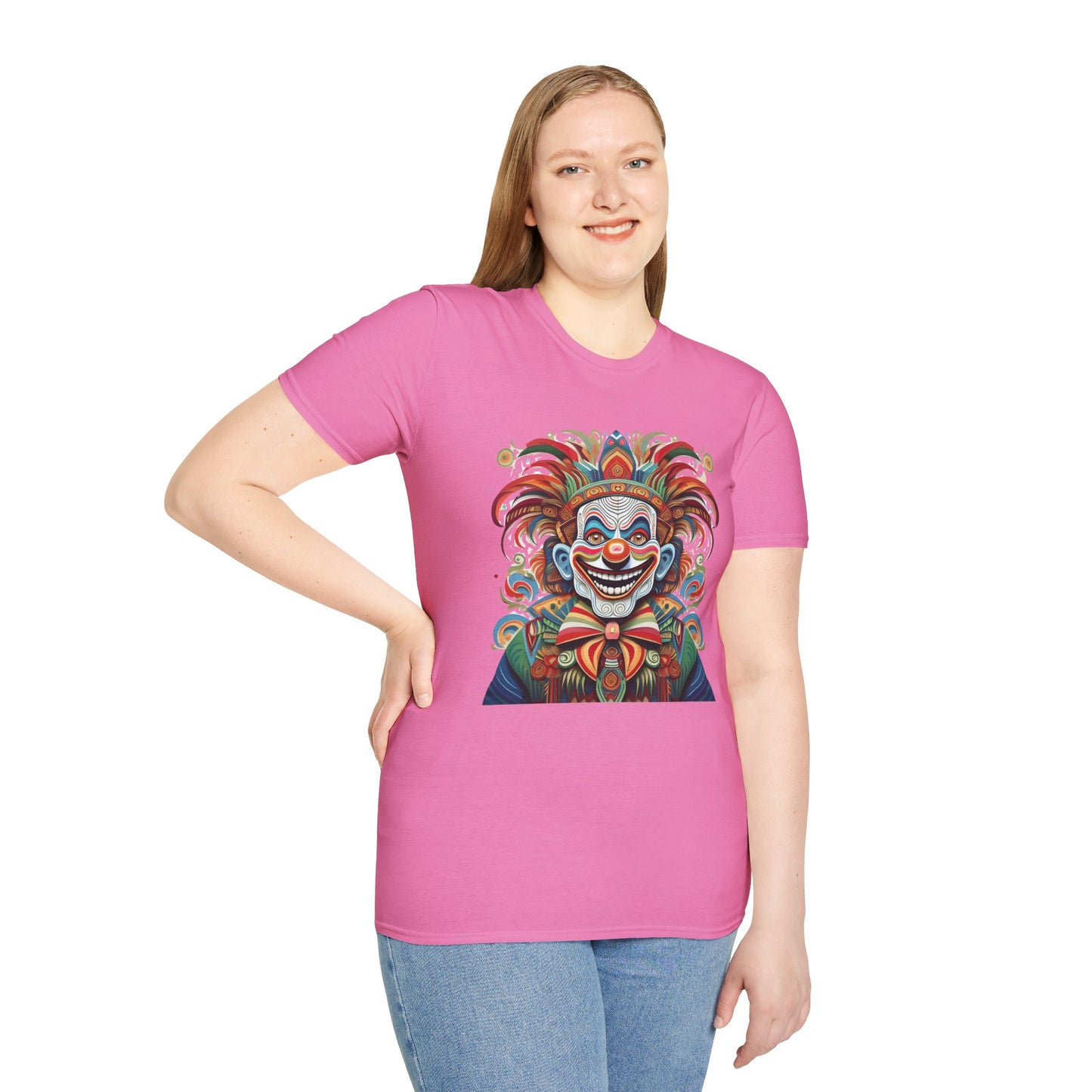 Clown Shirt, T Shirt with Clown, Funny Man Shirt, Tee Shirt with Funny Man, Circus Shirt, Shirt with Circus, Scary Man Shirt, Shirt with Scary Man