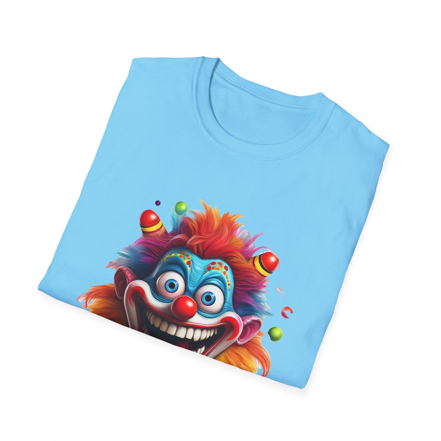 Clown Shirt, T Shirt with Clown, Funny Man Shirt, Tee Shirt with Funny Man, Circus Shirt, Shirt with Circus, Scary Man Shirt, Shirt with Scary Man