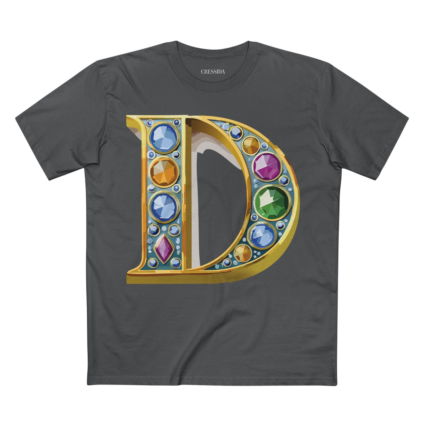 Letter Shirt, Shirt with Letters, Tee Shirt with Gold Letters