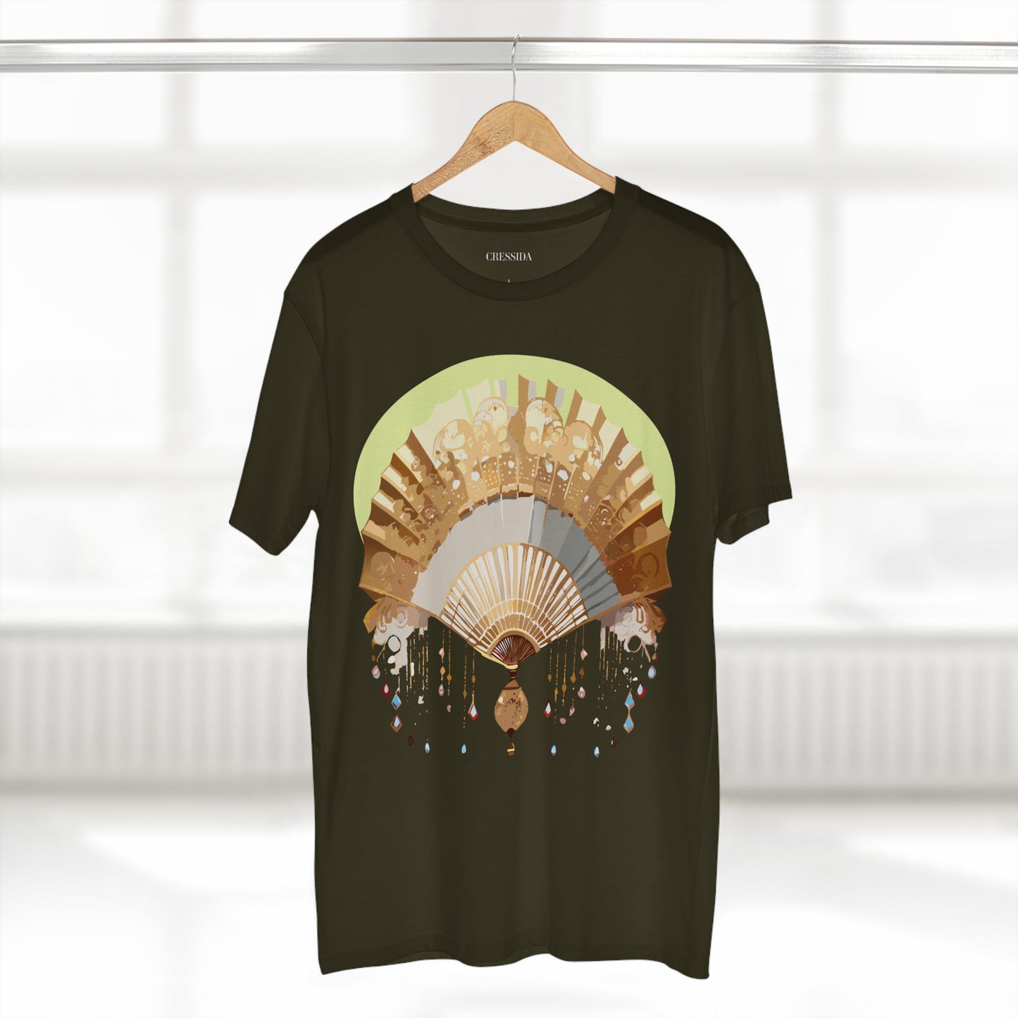 Fan shirt, Shirt with Fan, Tee Shirt with Antique Fan