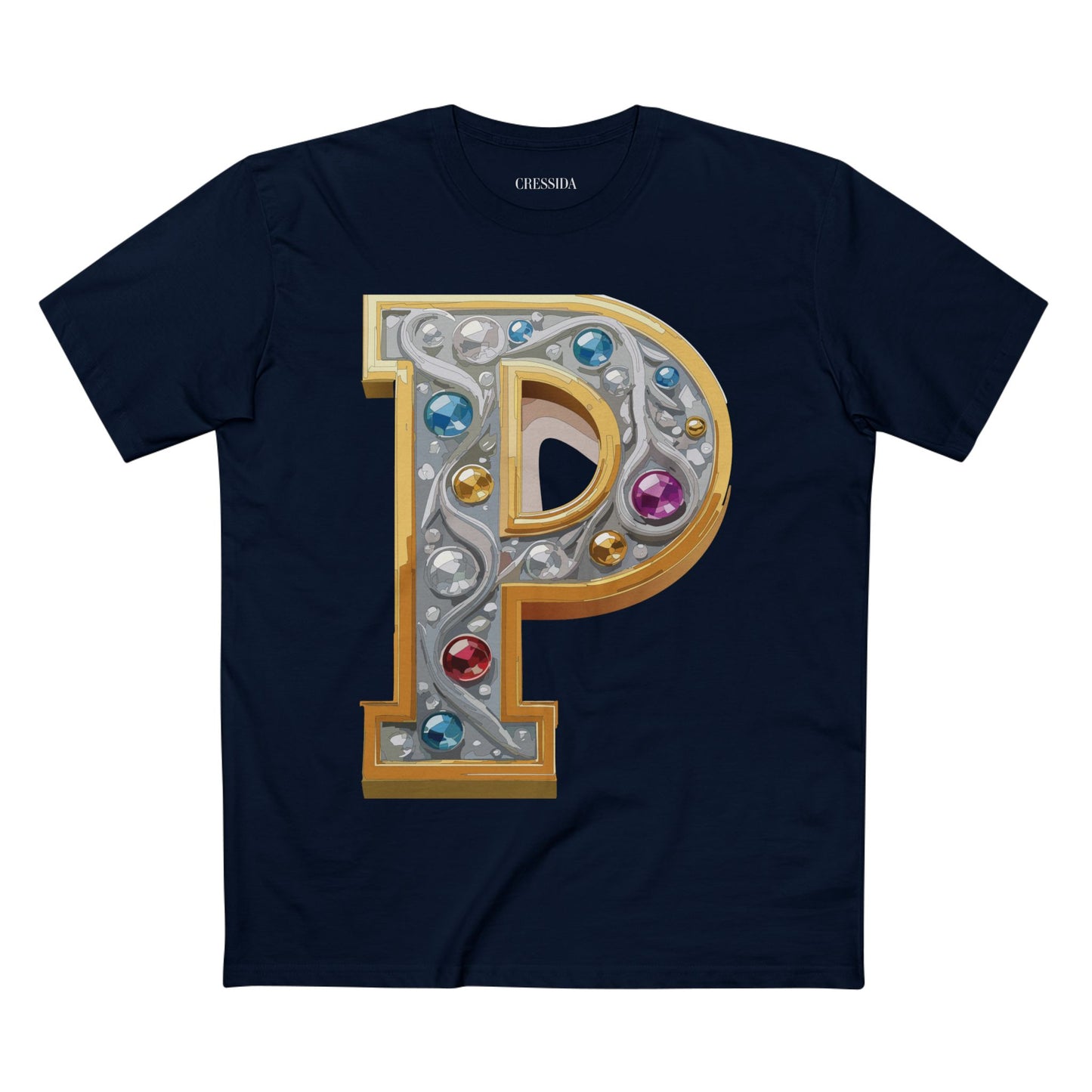 Letter Shirt, Shirt with Letters, Tee Shirt with Gold Letters
