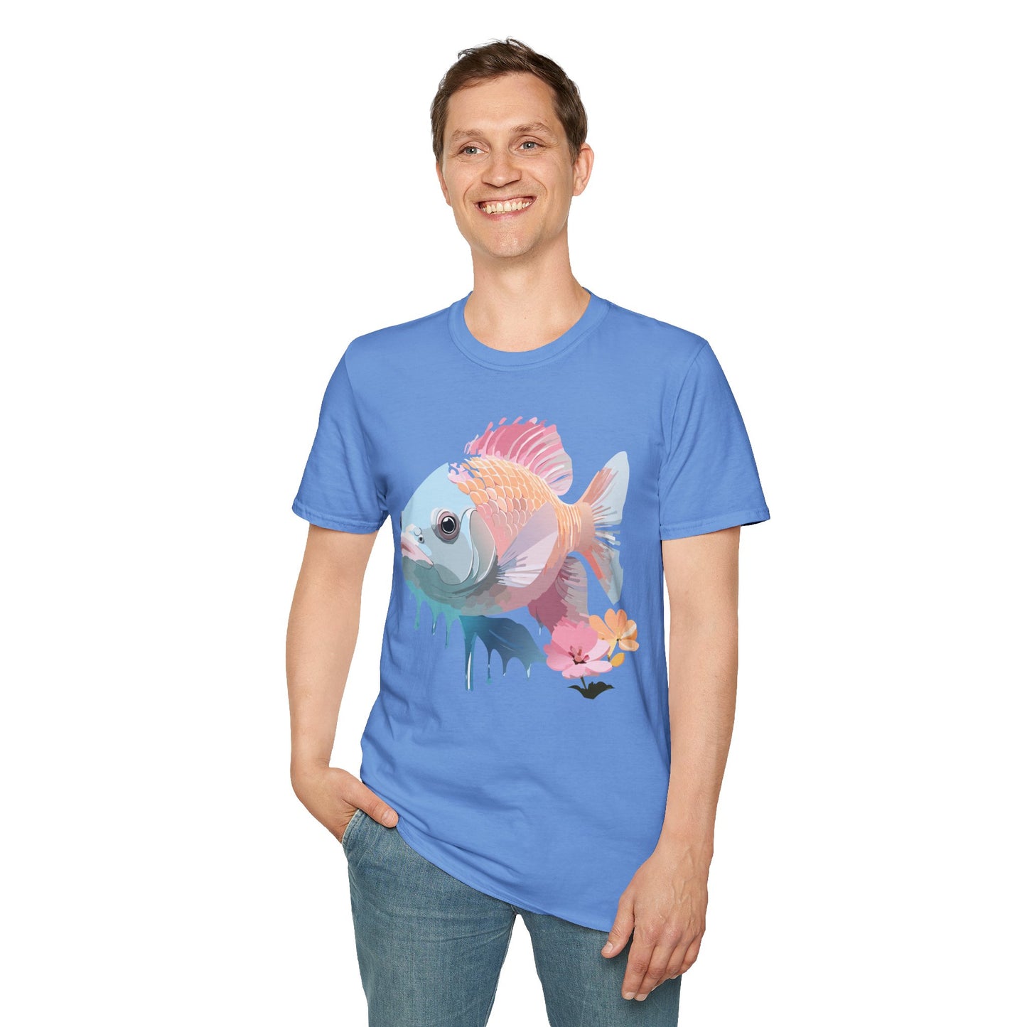 Copy of Fish Art Design Shirt, T Shirt with Fish, Graphic Shirt, Tee Shirt with Graphic Design, Shirt with Fish Graphic Art
