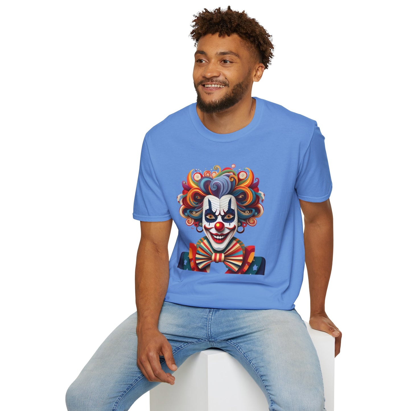 Clown Shirt, T Shirt with Clown, Funny Man Shirt, Tee Shirt with Funny Man, Circus Shirt, Shirt with Circus, Scary Man Shirt, Shirt with Scary Man