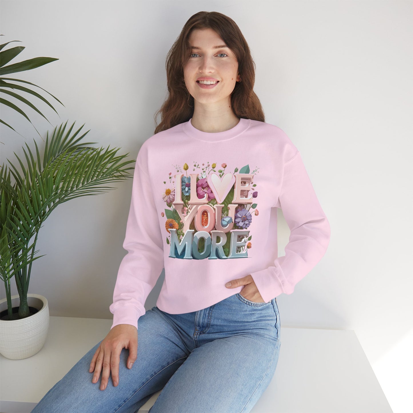 Floral Love Sweatshirt, Valentine's Day Sweatshirt, Love Flower Sweatshirt