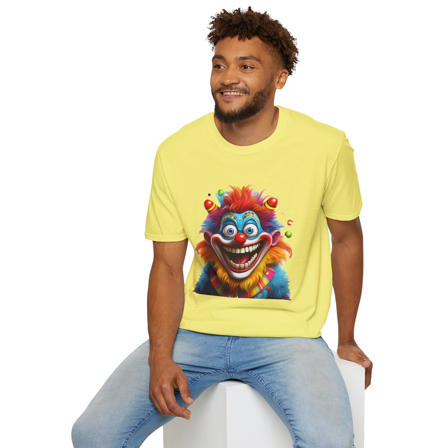 Clown Shirt, T Shirt with Clown, Funny Man Shirt, Tee Shirt with Funny Man, Circus Shirt, Shirt with Circus, Scary Man Shirt, Shirt with Scary Man