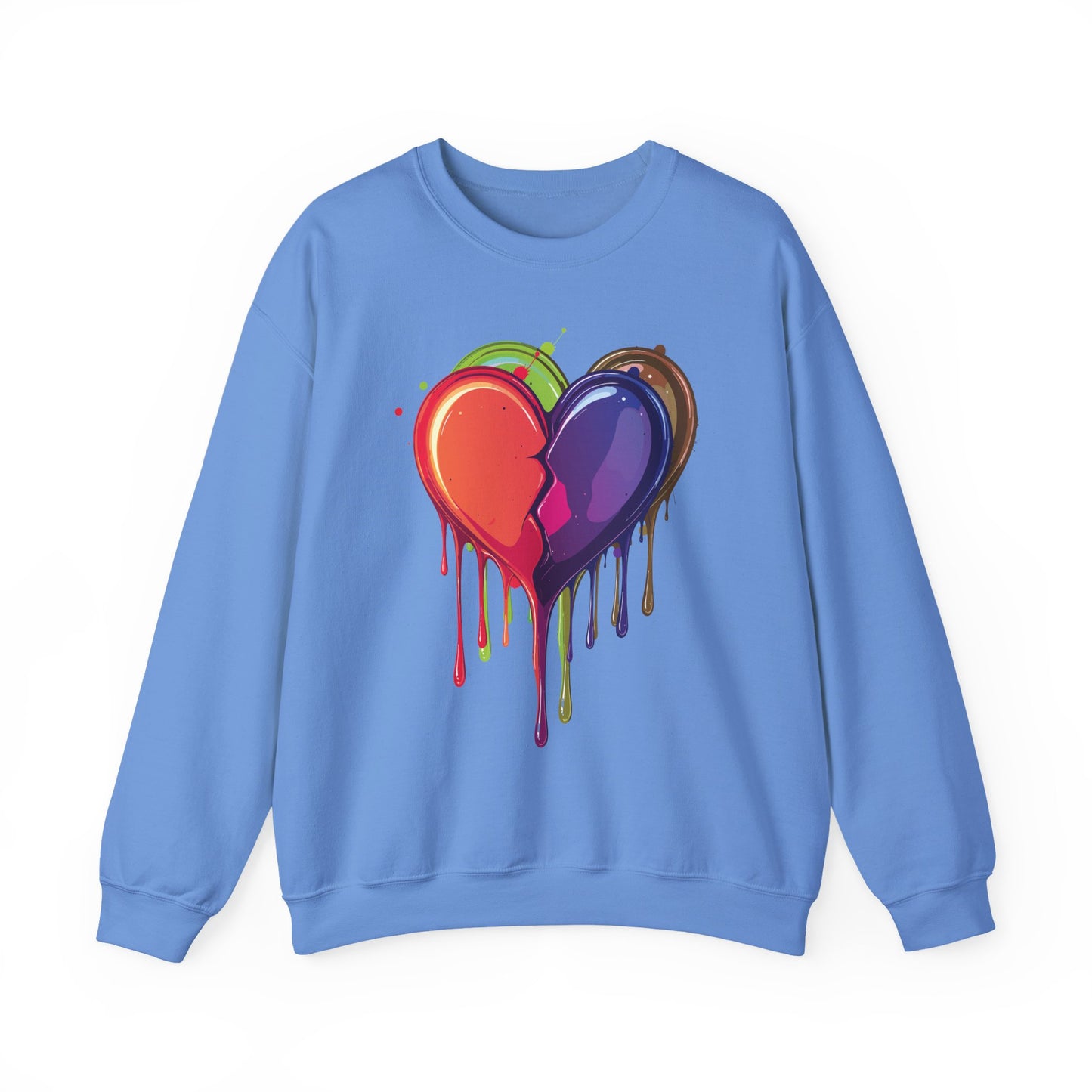 Double Bleeding Heart Sweatshirt, Big Heart Sweatshirt, Love Sweatshirt, Valentine's Day Sweatshirt, Heart Sweatshirt 119