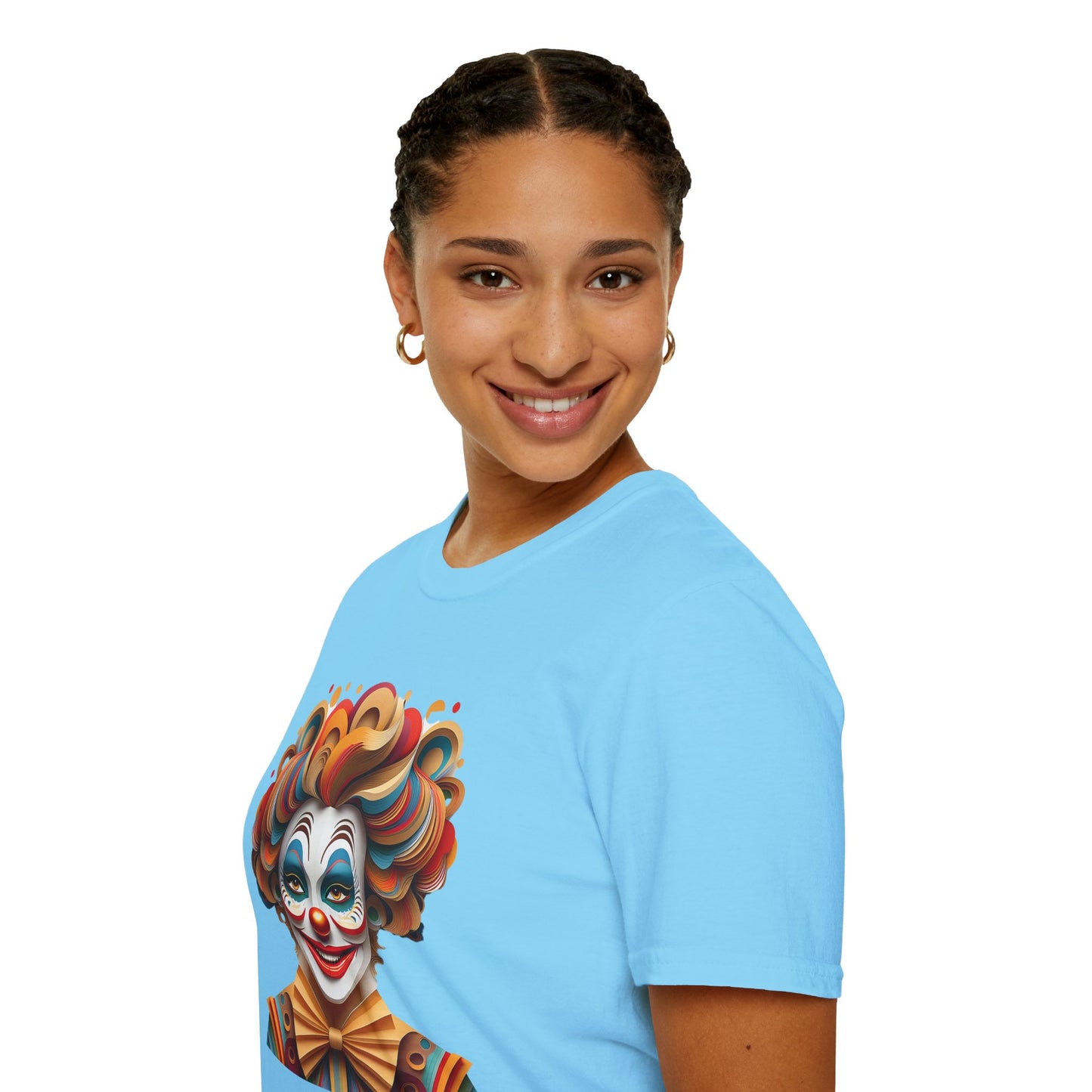Clown Shirt, T Shirt with Clown, Funny Man Shirt, Tee Shirt with Funny Man, Circus Shirt, Shirt with Circus, Scary Man Shirt, Shirt with Scary Man