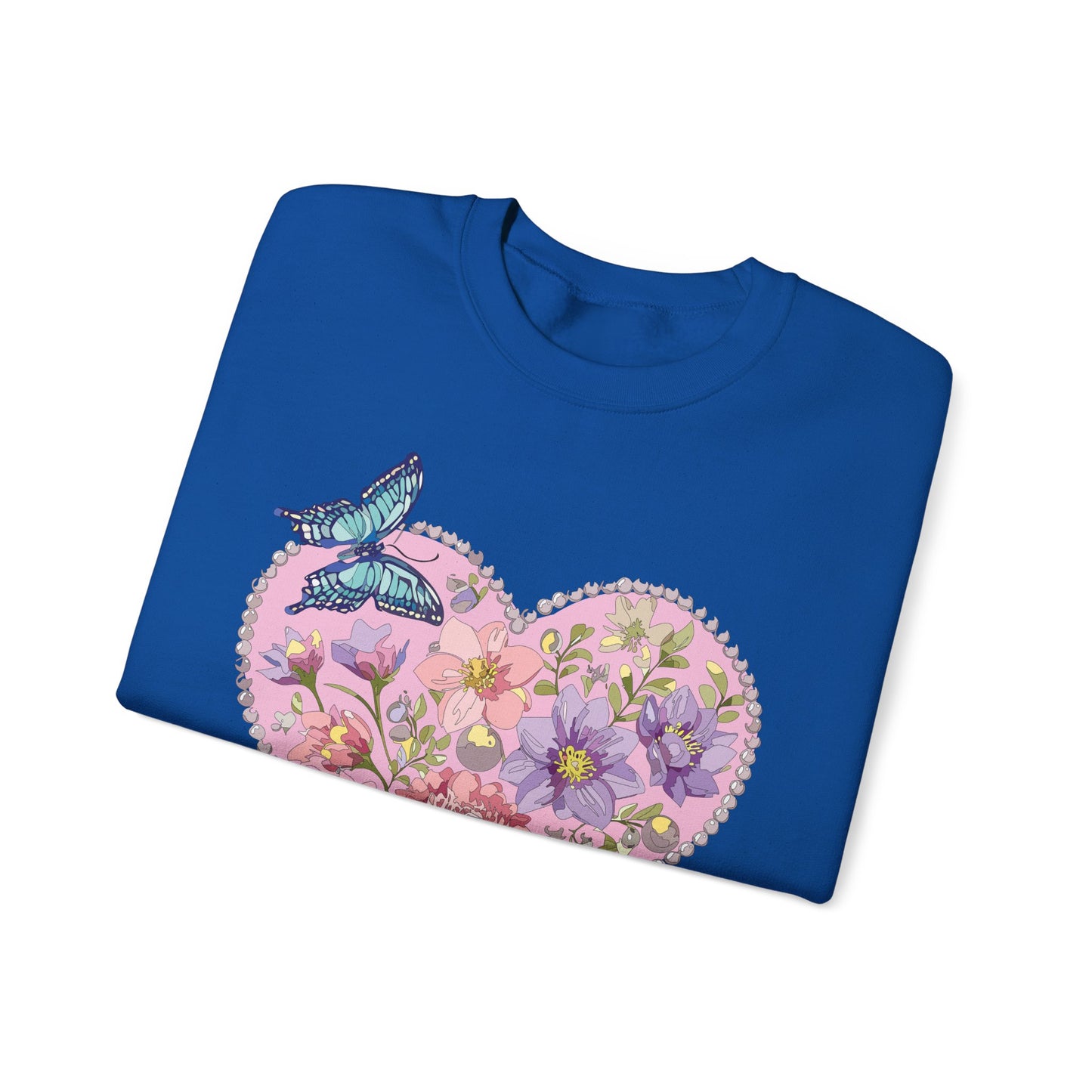 Floral Heart Sweatshirt, Floral Love Sweatshirt, Valentine's Day Sweatshirt, Heart Floral Sweatshirt