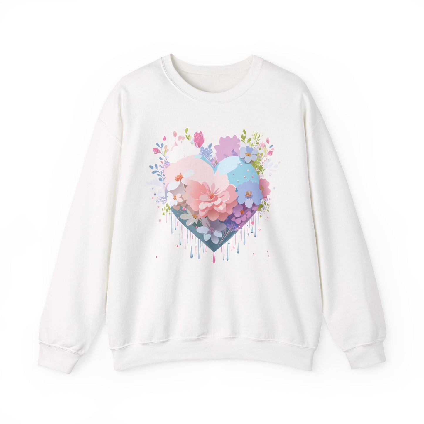 Floral Heart Sweatshirt, Floral Love Sweatshirt, Valentine's Day Sweatshirt, Heart Floral Sweatshirt