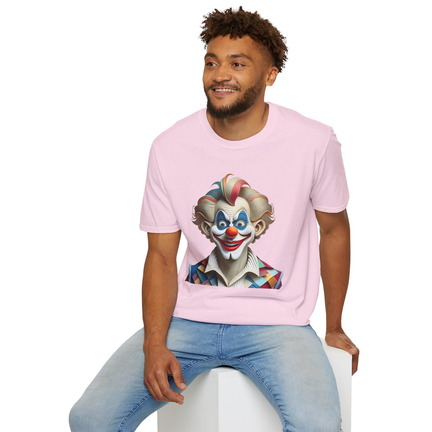 Clown Shirt, T Shirt with Clown, Funny Man Shirt, Tee Shirt with Funny Man, Circus Shirt, Shirt with Circus, Scary Man Shirt, Shirt with Scary Man