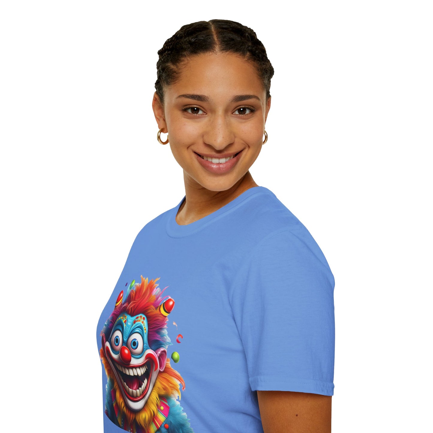 Clown Shirt, T Shirt with Clown, Funny Man Shirt, Tee Shirt with Funny Man, Circus Shirt, Shirt with Circus, Scary Man Shirt, Shirt with Scary Man