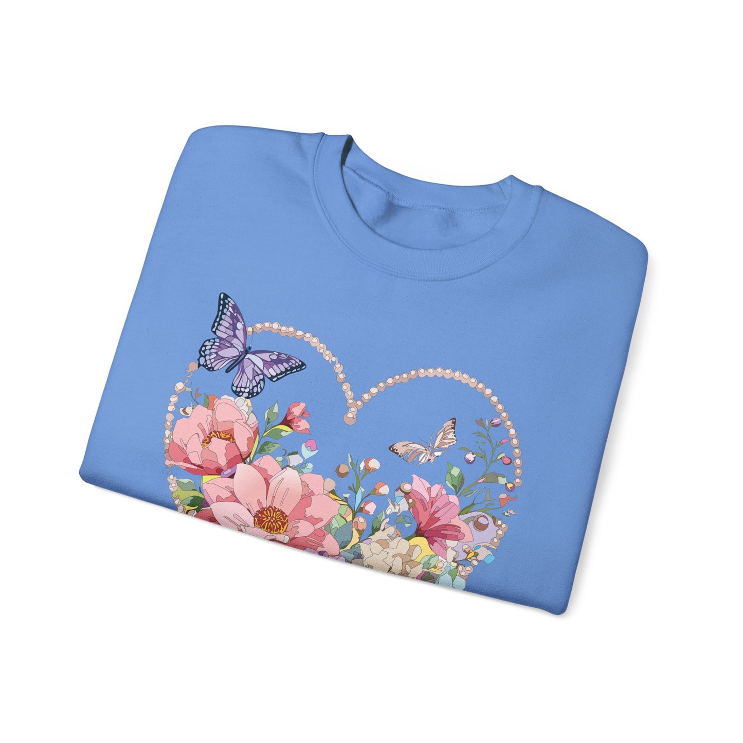 Floral Heart Sweatshirt, Floral Love Sweatshirt, Valentine's Day Sweatshirt, Heart Floral Sweatshirt