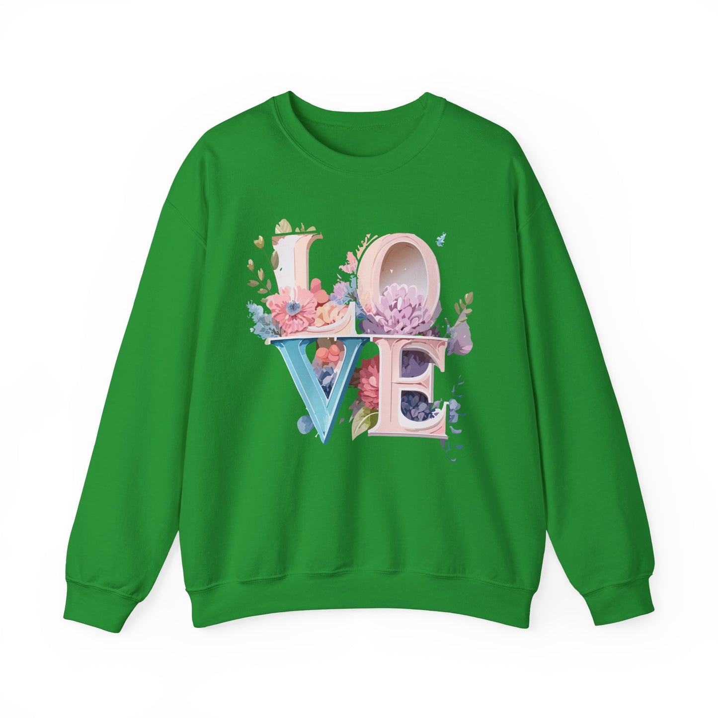 Floral Love Sweatshirt, Valentine's Day Sweatshirt, Love Flower Sweatshirt