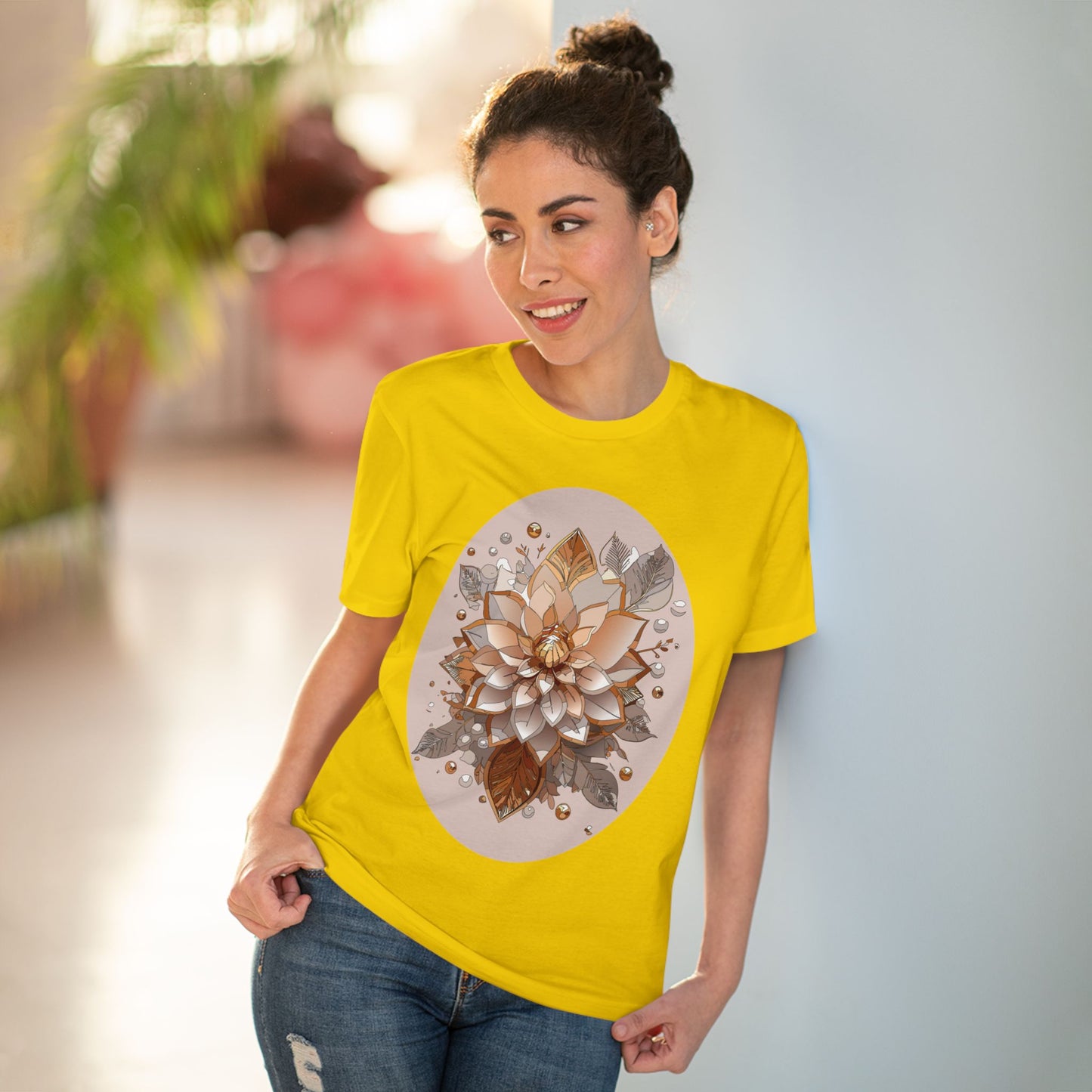 Organic T-shirt with Flower