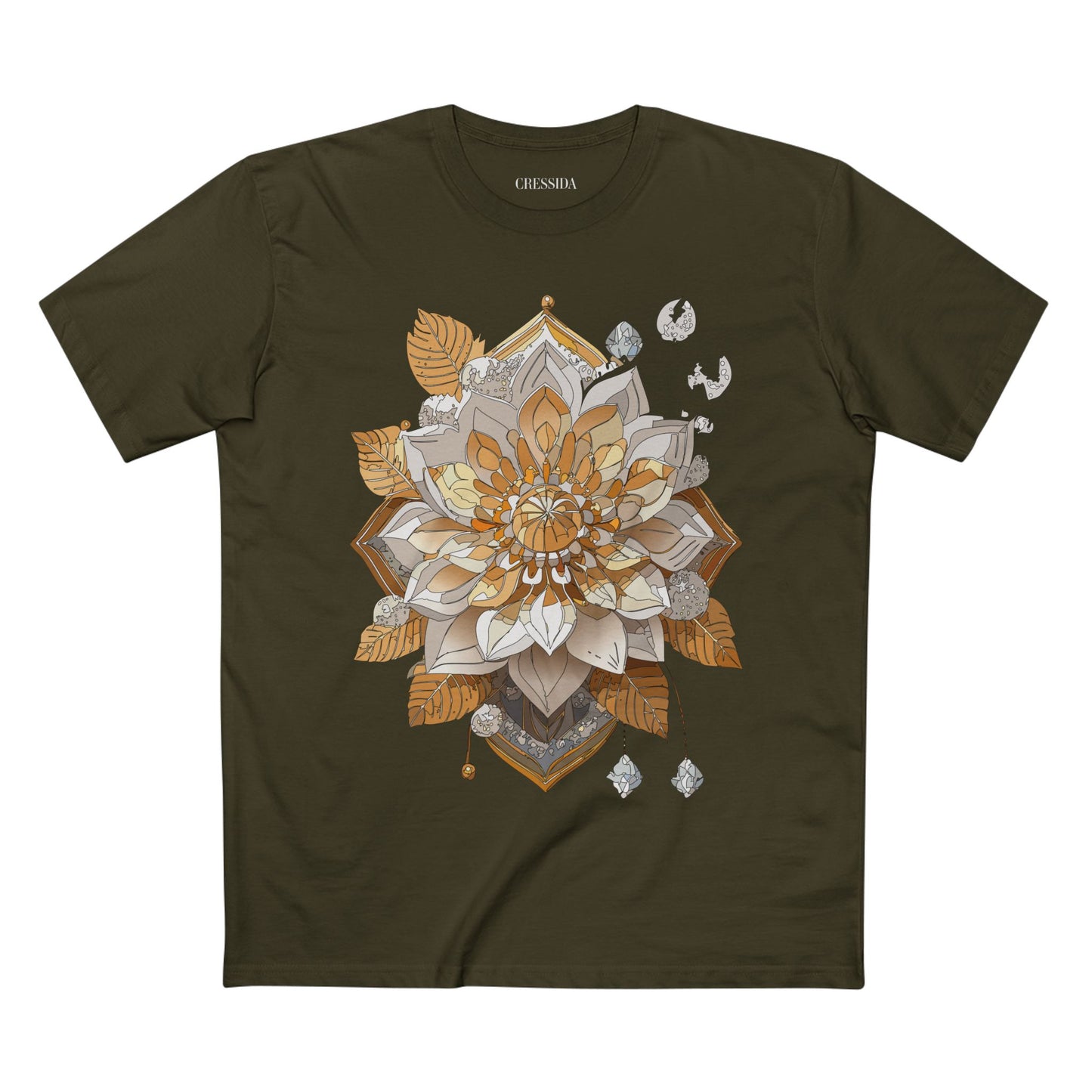 Floral Shirt, Shirt with Flower, Tee Shirt with Antique Flower