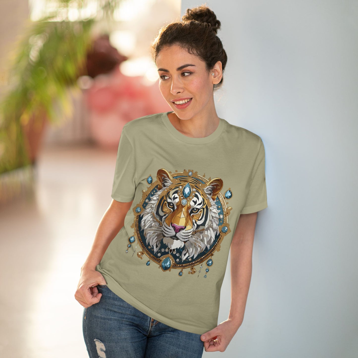 Organic T-shirt with Animals - Tiger