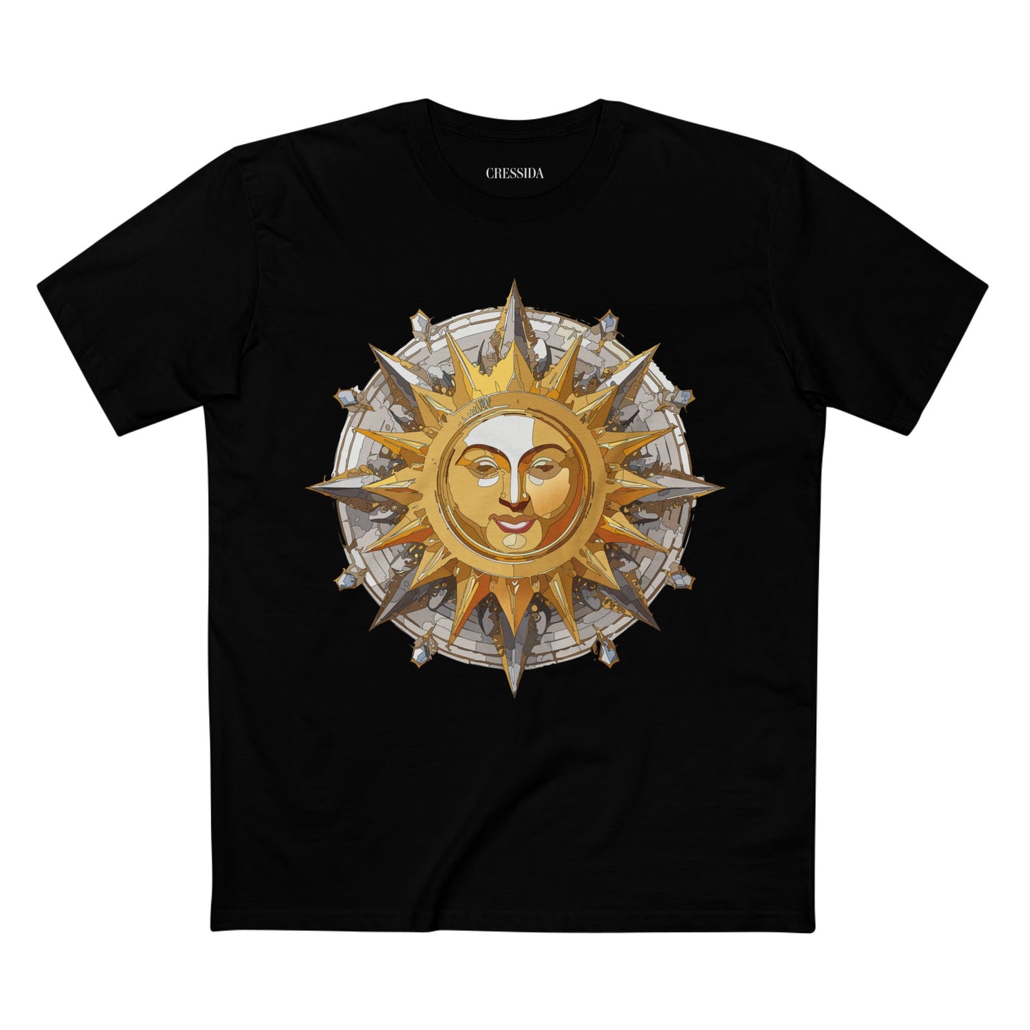 Sun Shirt, Shirt with Sun, Tee Shirt with Gold Sun