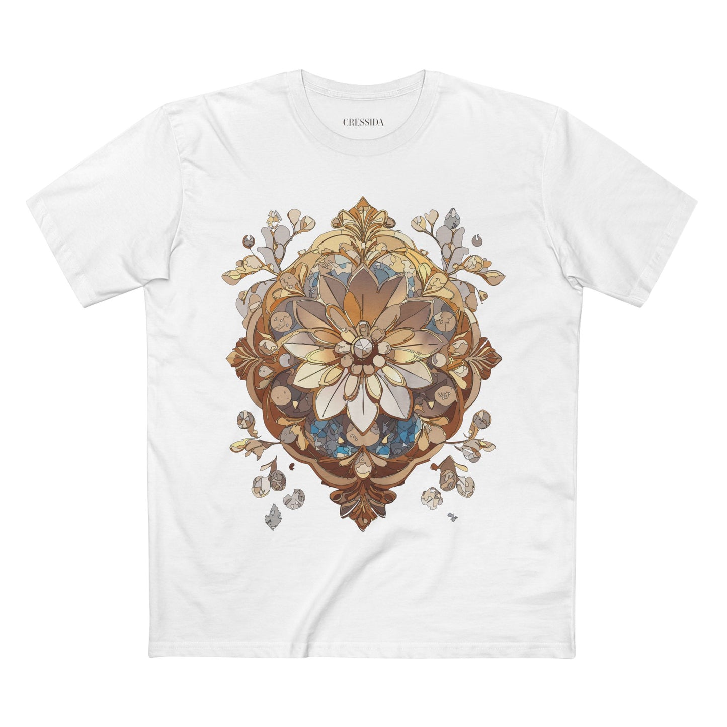 Floral Shirt, Shirt with Flower, Tee Shirt with Antique Flower