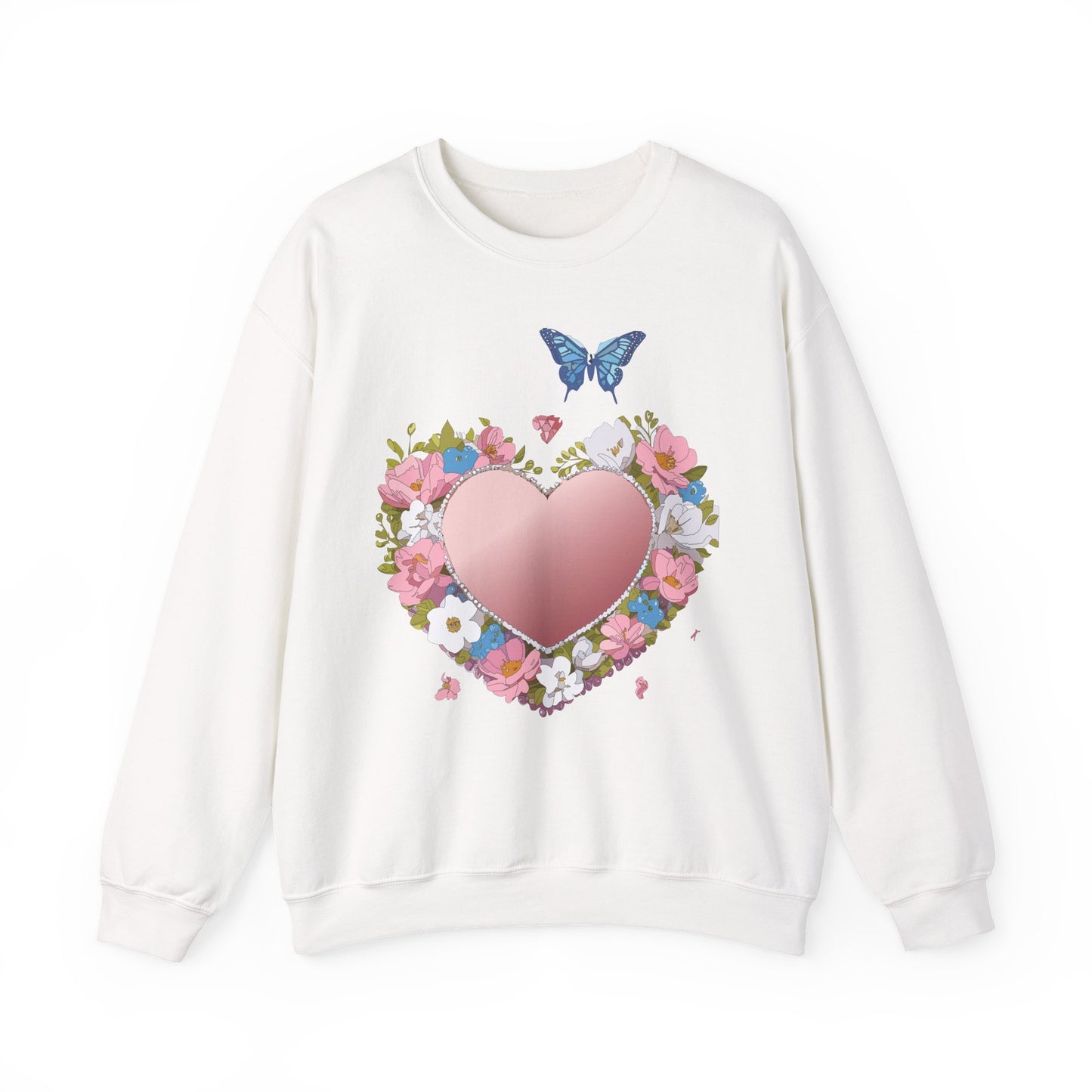 Floral Heart Sweatshirt, Floral Love Sweatshirt, Valentine's Day Sweatshirt, Heart Floral Sweatshirt