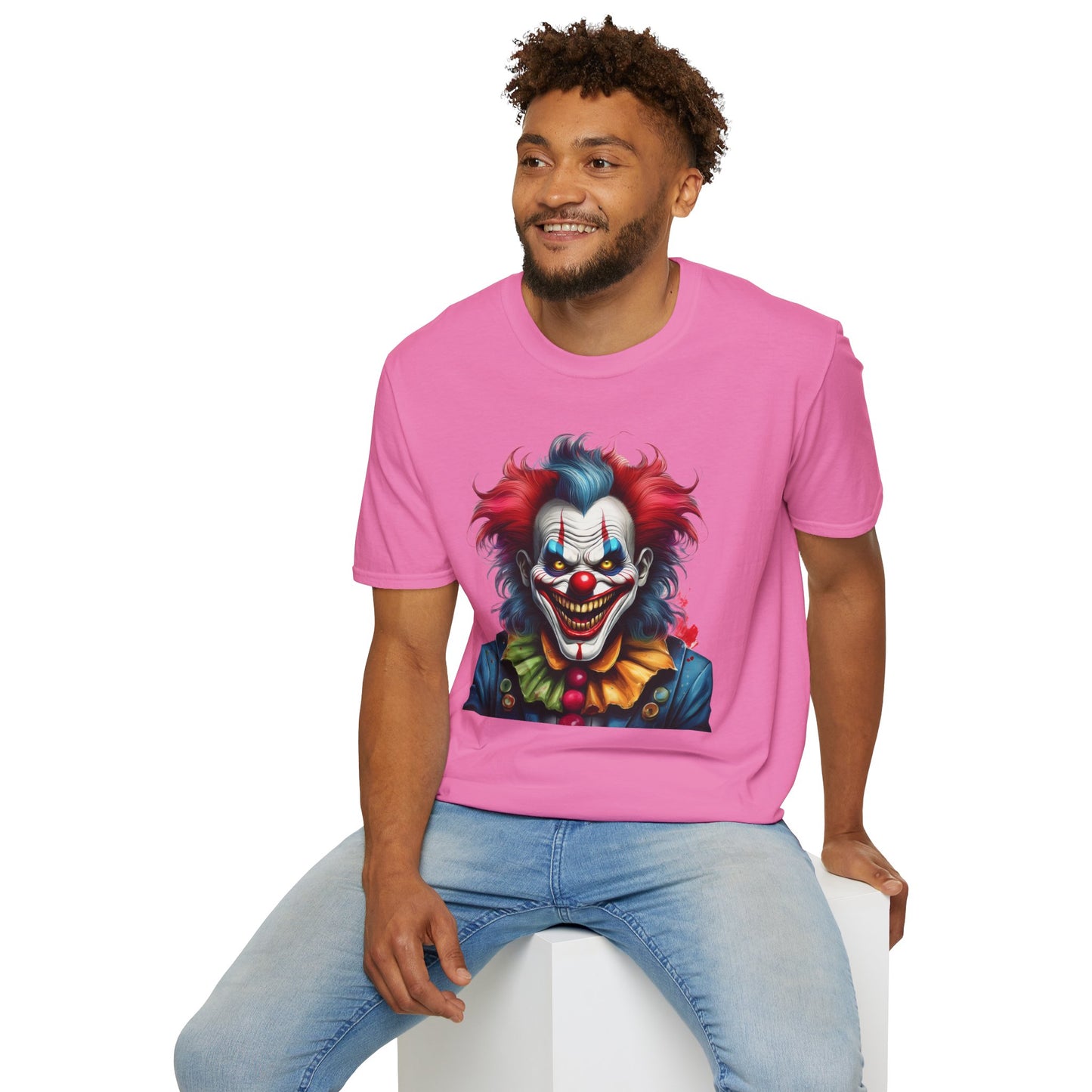 Clown Shirt, T Shirt with Clown, Funny Man Shirt, Tee Shirt with Funny Man, Circus Shirt, Shirt with Circus, Scary Man Shirt, Shirt with Scary Man