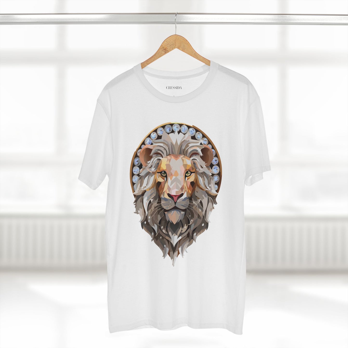 Unisex Animal Print Tee With Antique Medallion Art Design Graphic