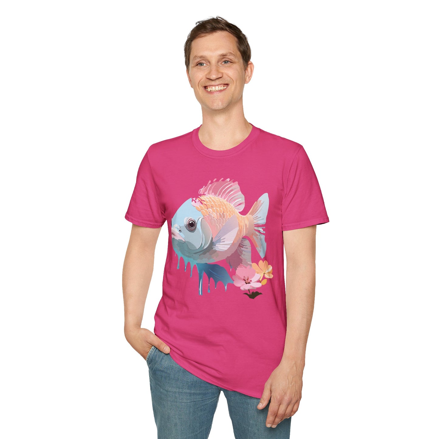 Copy of Fish Art Design Shirt, T Shirt with Fish, Graphic Shirt, Tee Shirt with Graphic Design, Shirt with Fish Graphic Art