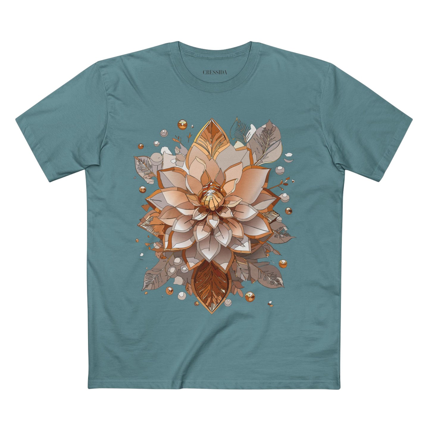 Floral Shirt, Shirt with Flower, Tee Shirt with Antique Flower