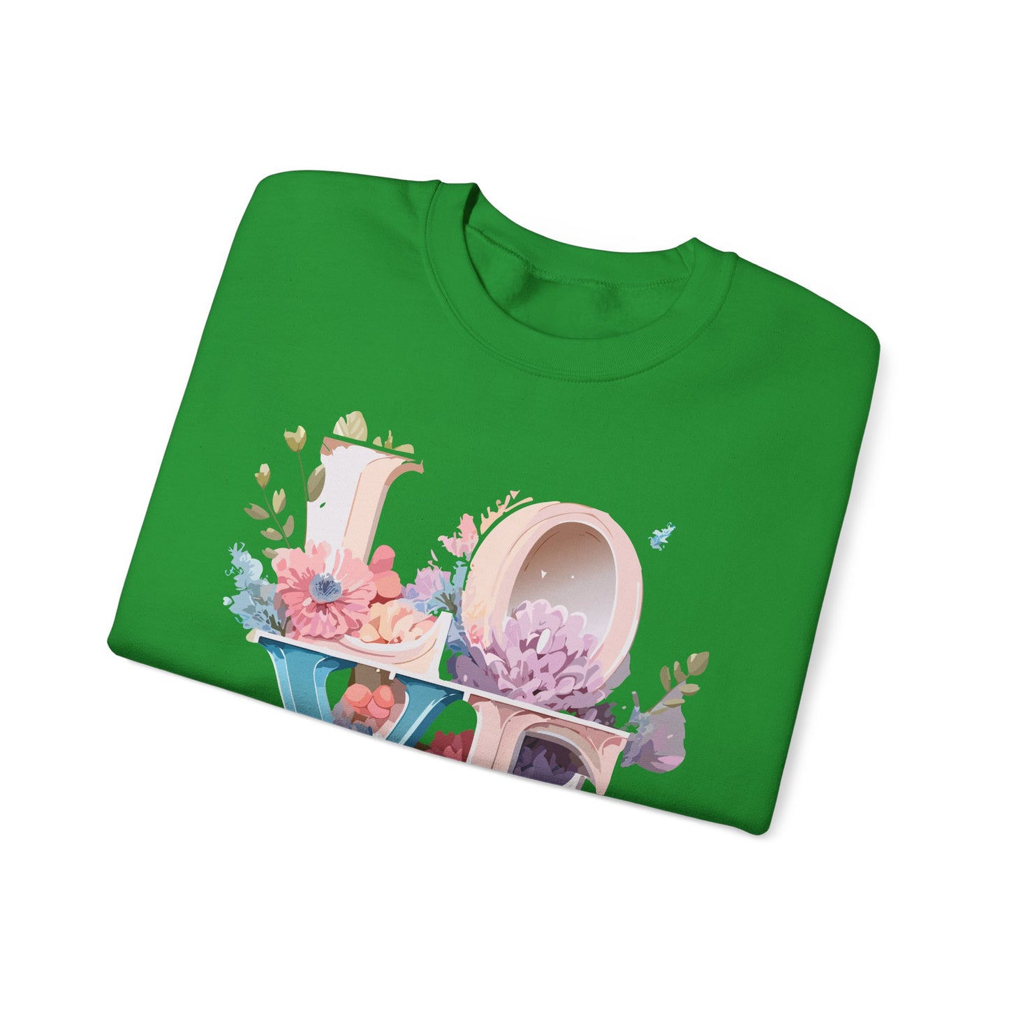 Floral Love Sweatshirt, Valentine's Day Sweatshirt, Love Flower Sweatshirt